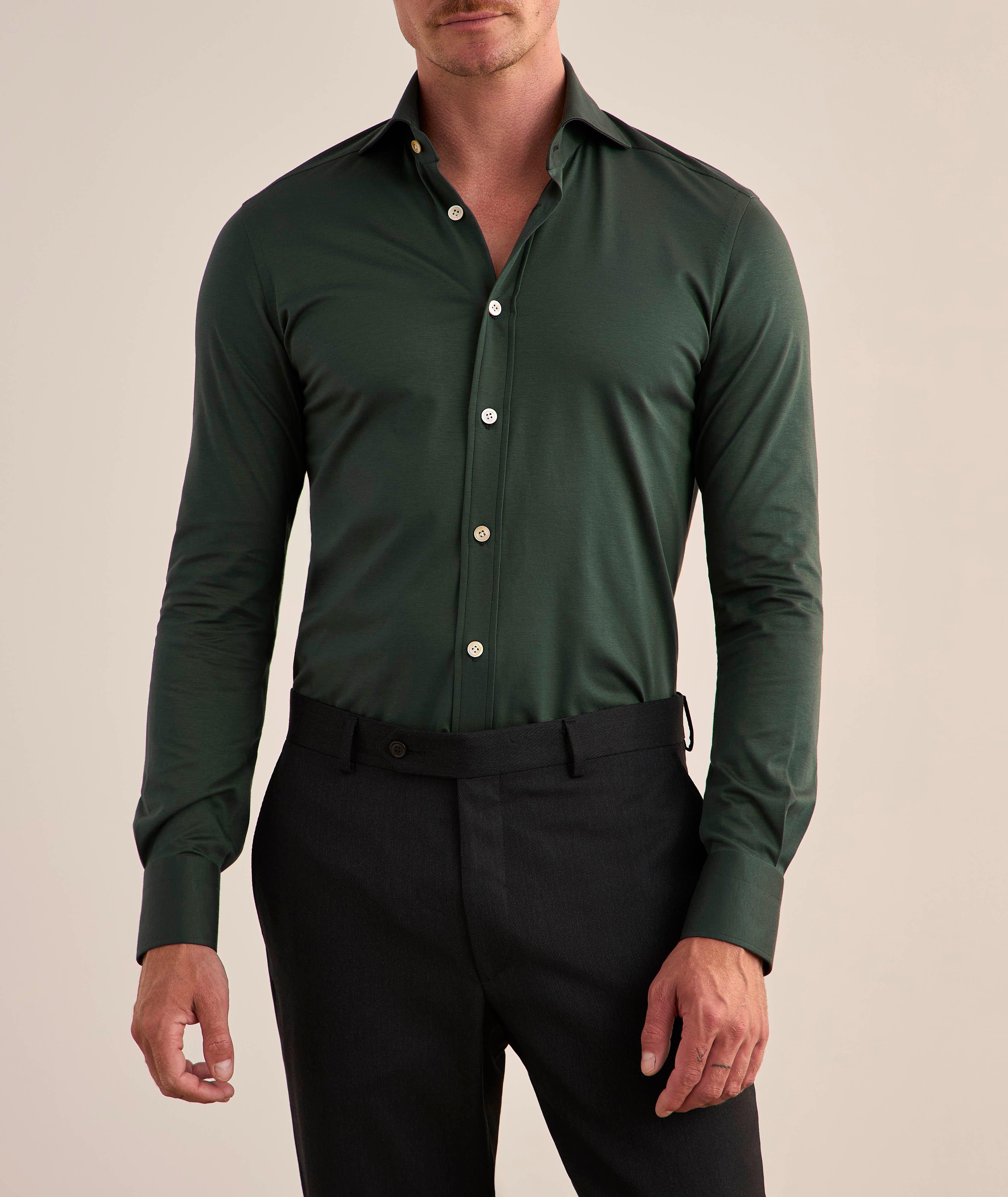 Chemise unie en jersey de coton image 1