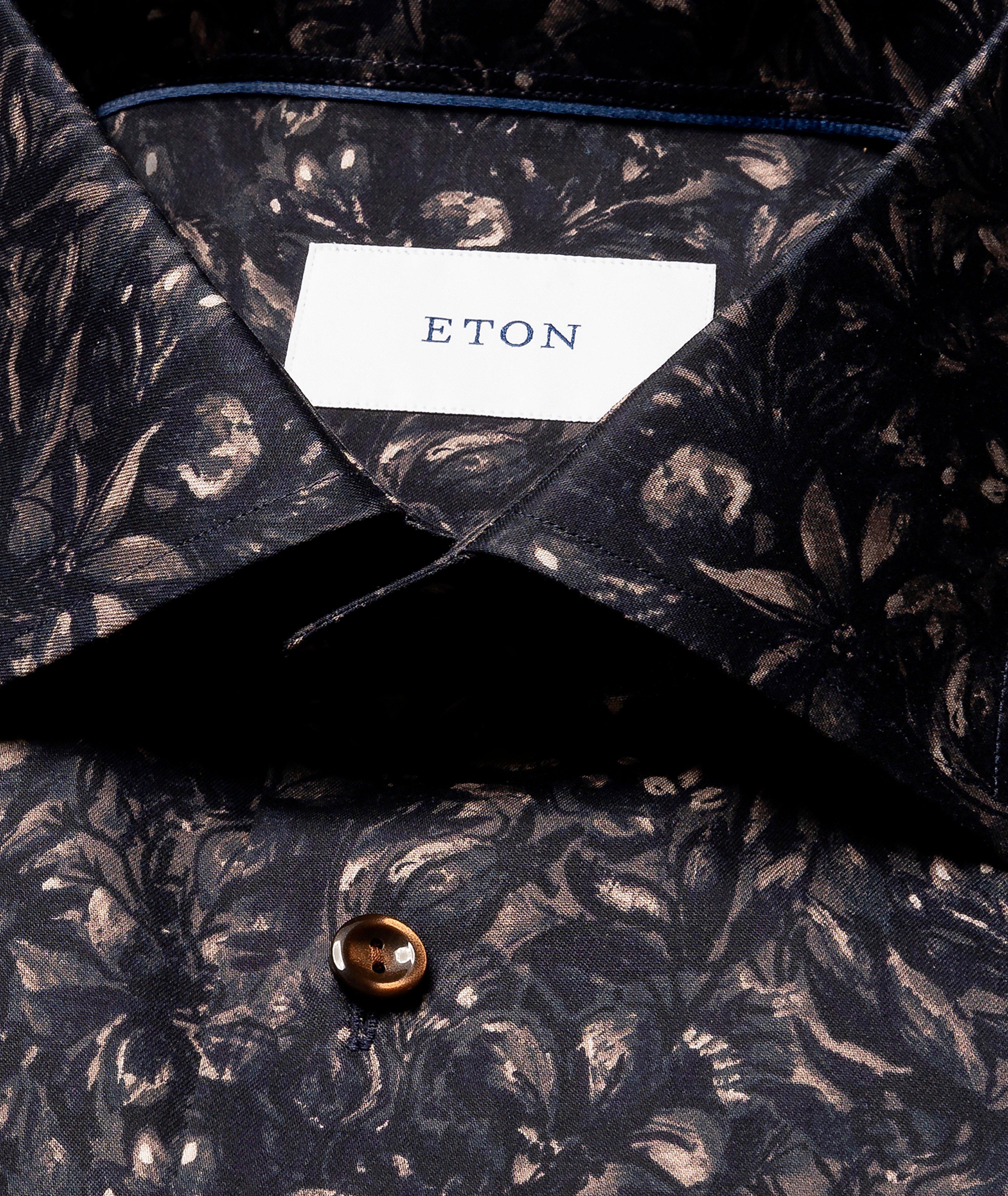 Contemporary-Fit Floral Twill Dress Shirt image 1