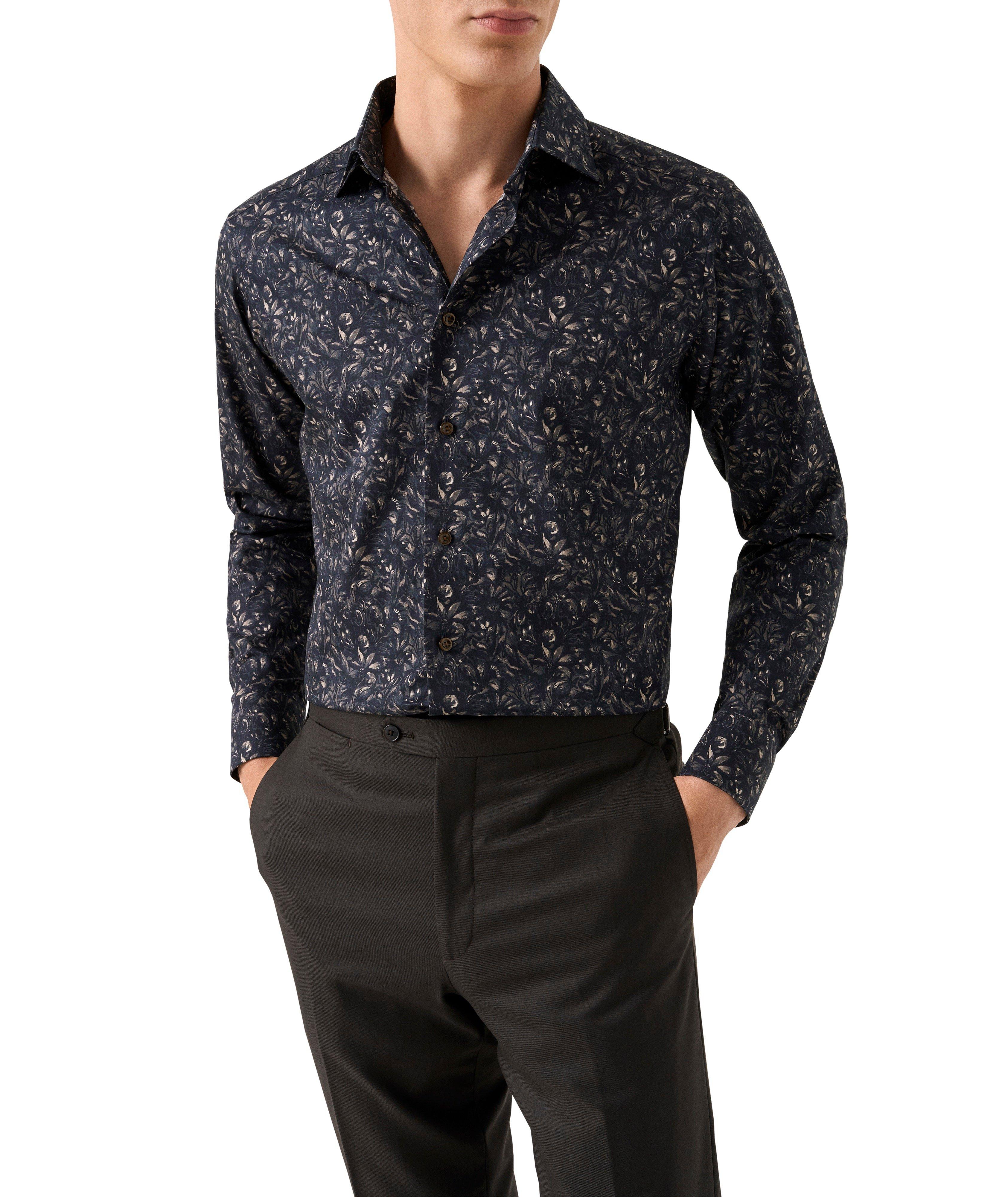 Contemporary-Fit Floral Twill Dress Shirt image 2