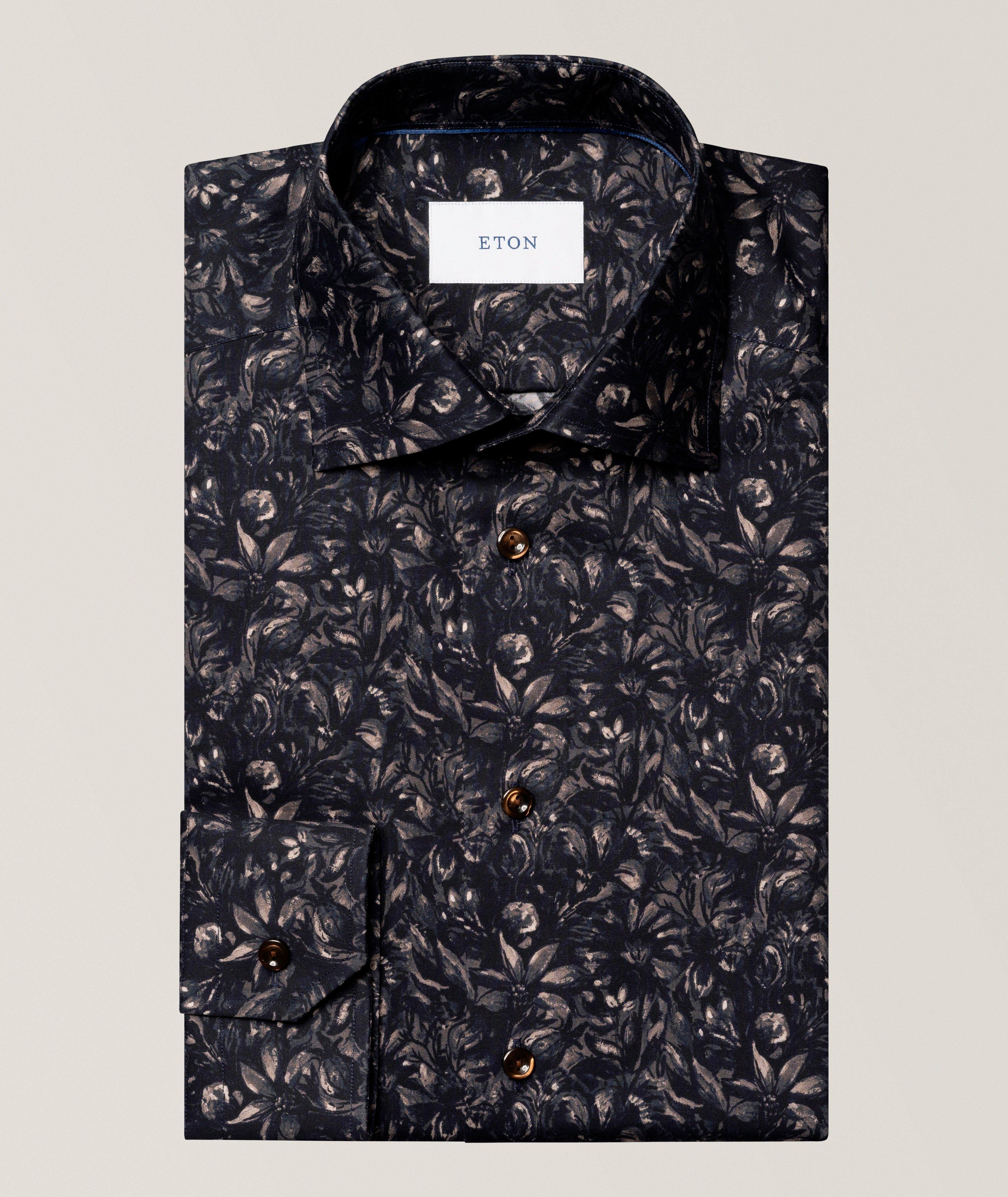 Contemporary-Fit Floral Twill Dress Shirt image 0