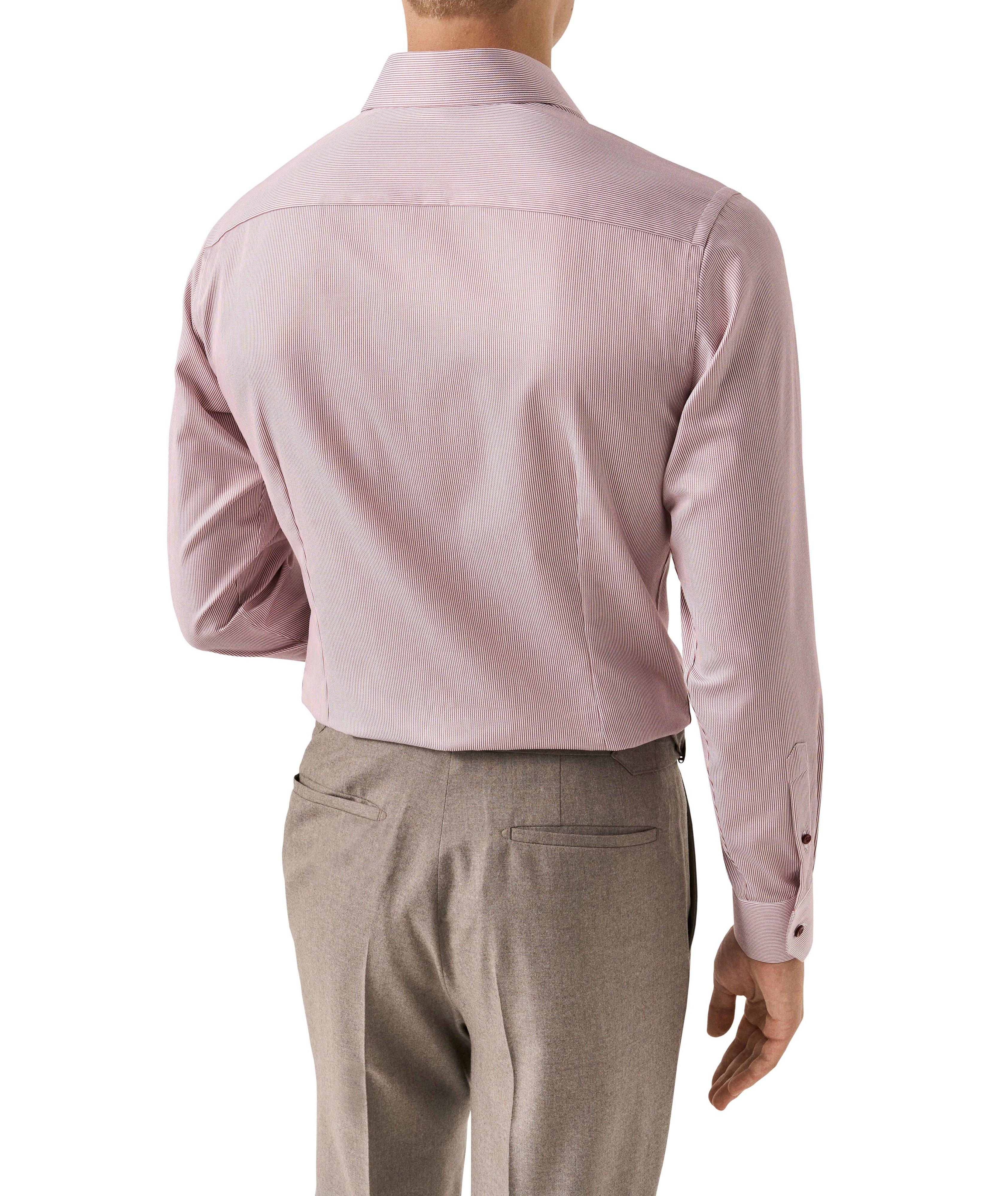 Slim-Fit Fine Stripe Twill Dress Shirt image 3