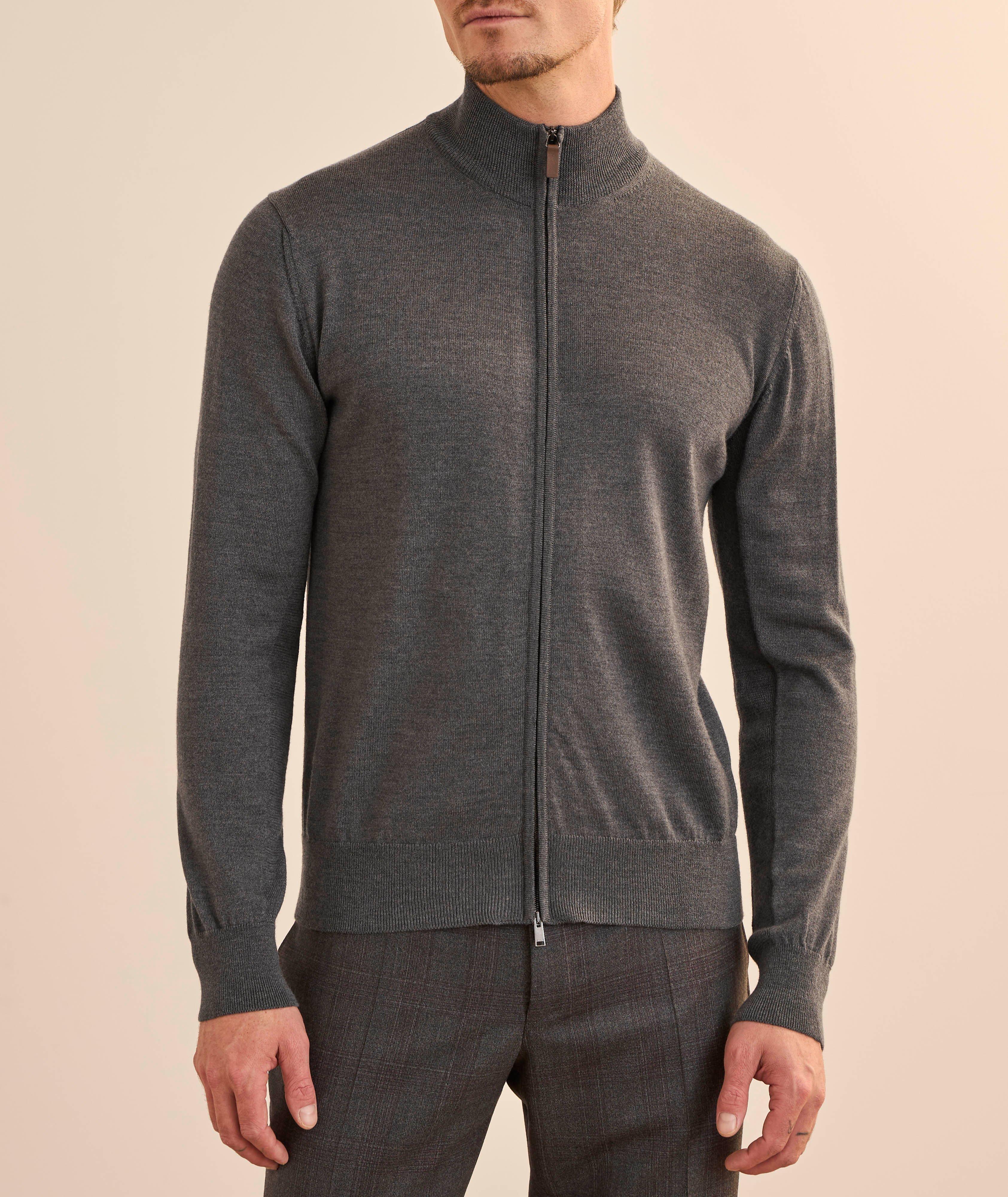 Merino Wool Full-Zip Cardigan image 1