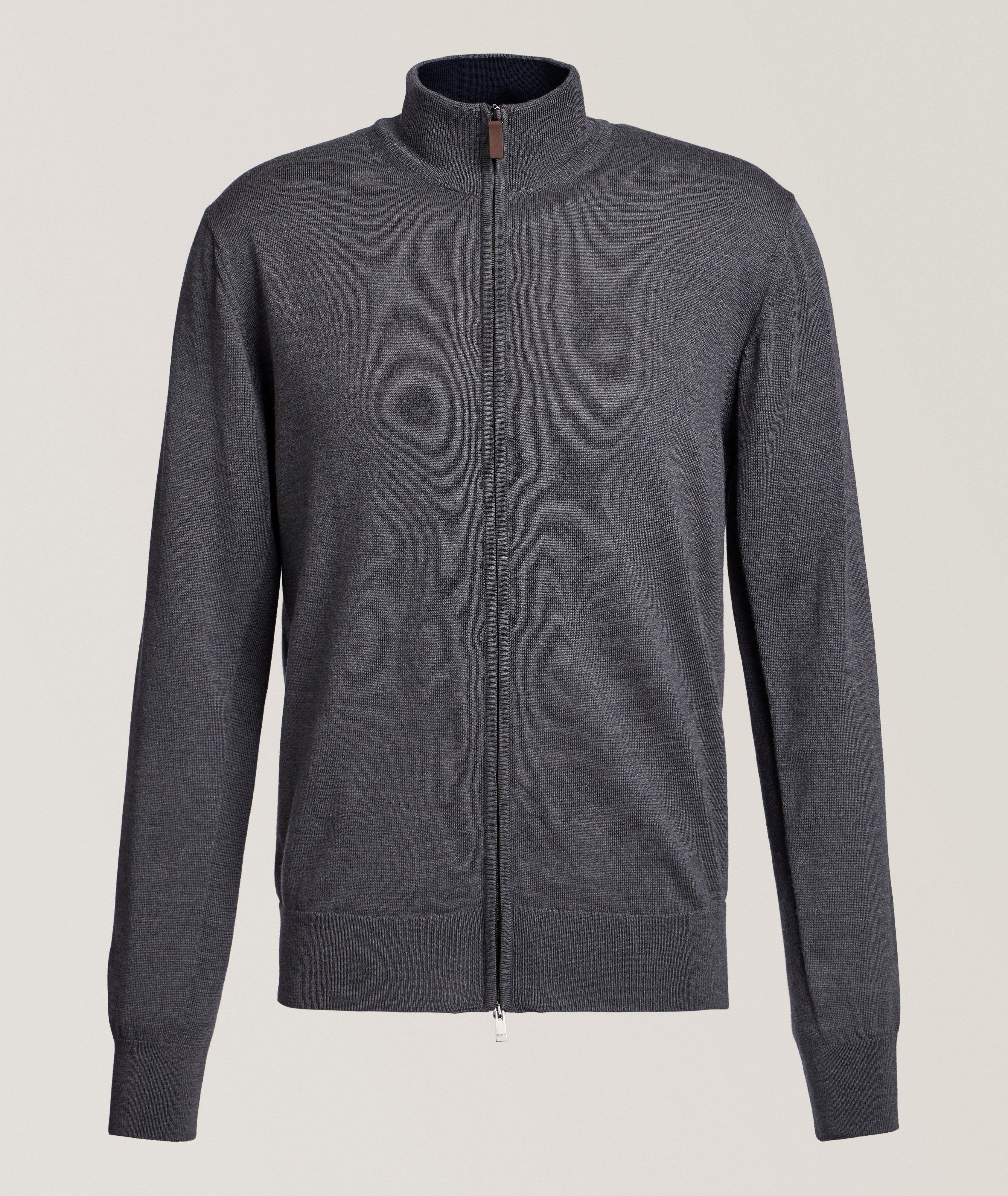 Merino Wool Full-Zip Cardigan image 0