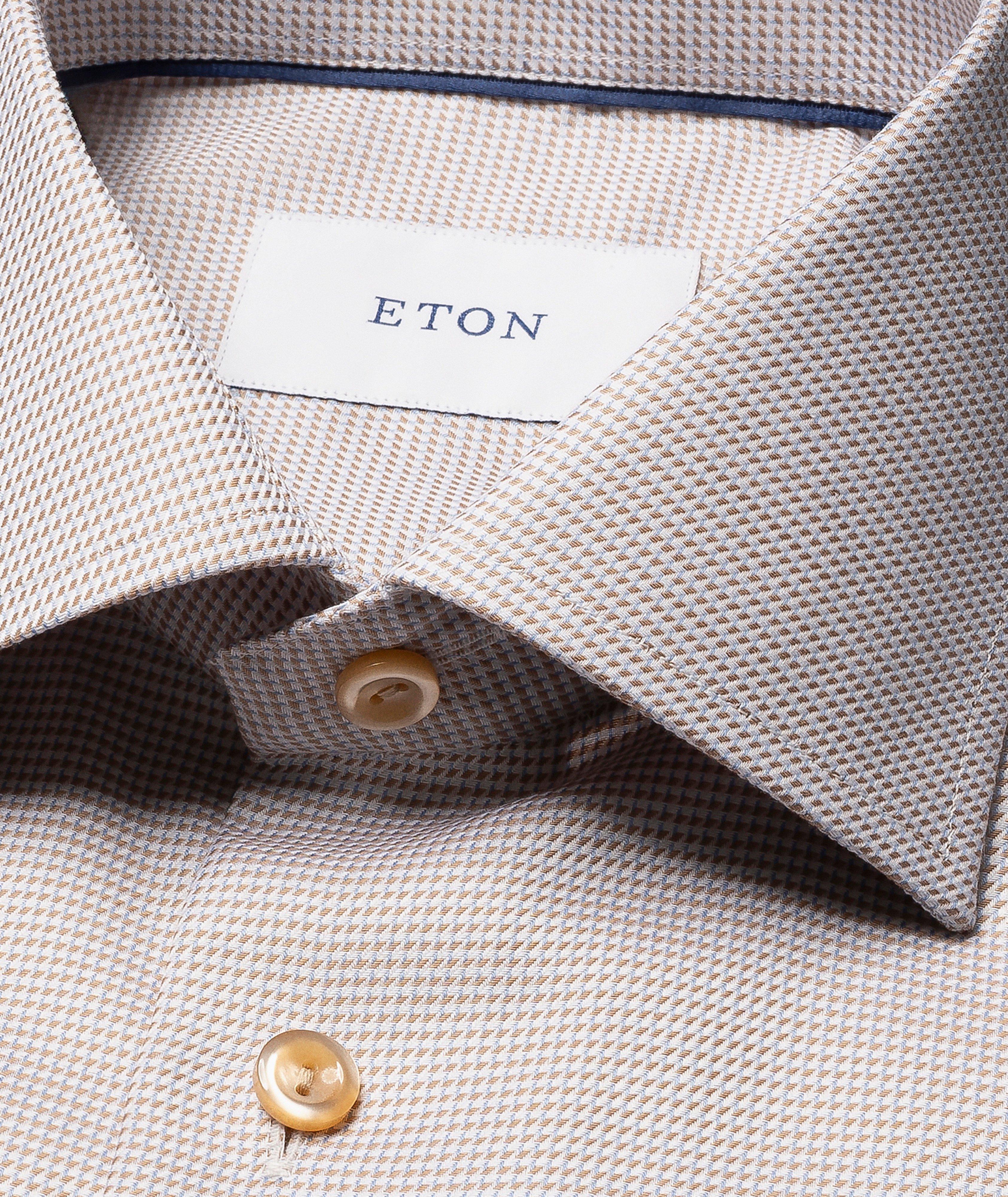 Slim-Fit Houndstooth Twill Dress Shirt image 1