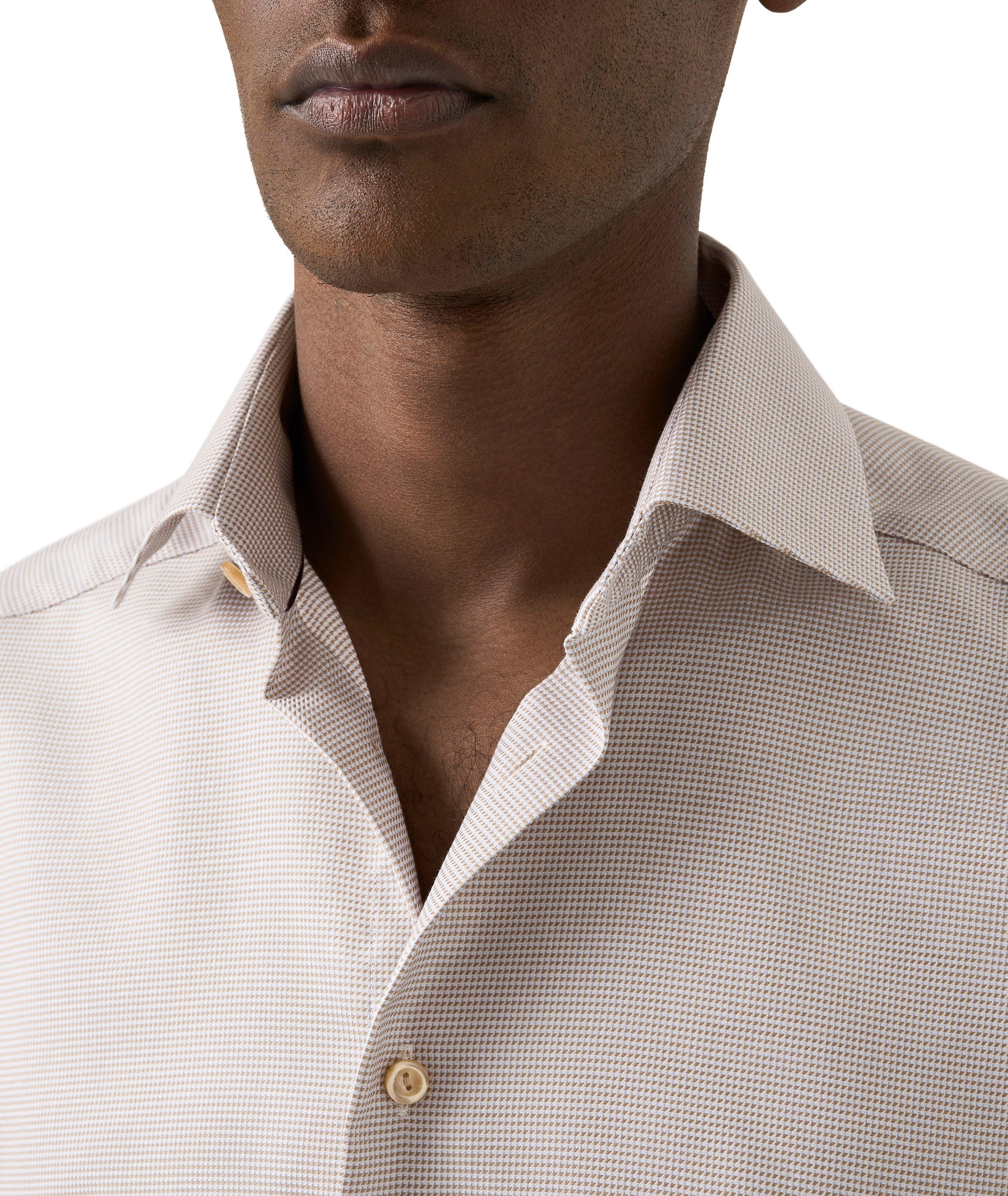 Slim-Fit Houndstooth Twill Dress Shirt image 4