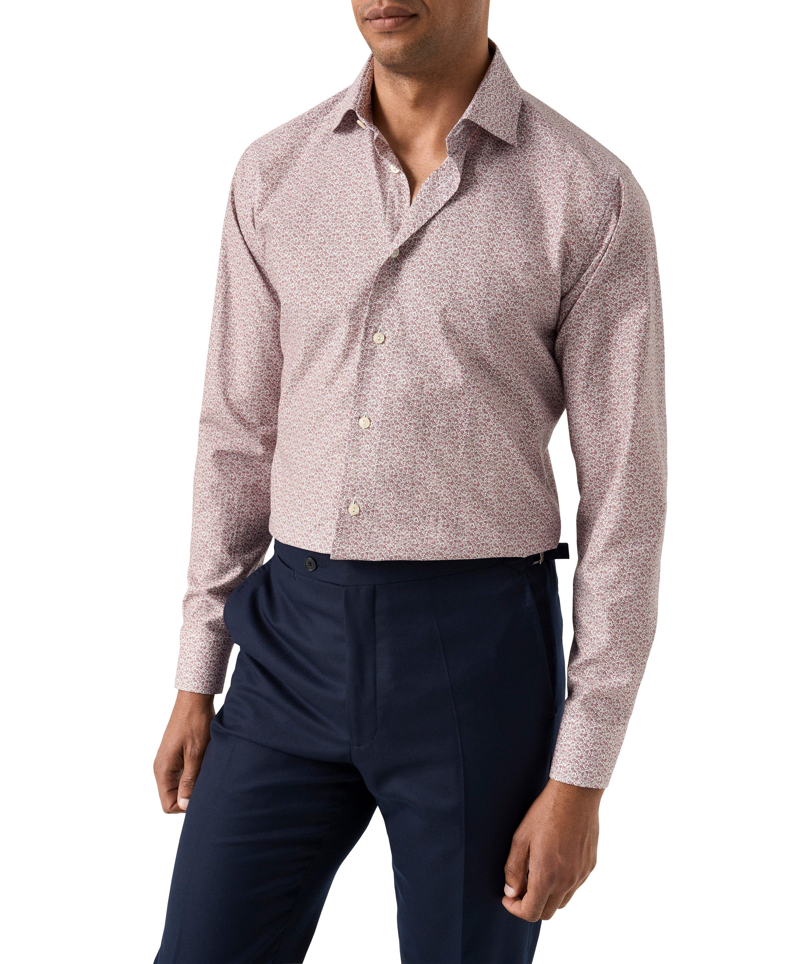 Chemise habillée-ajustée en sergé micro-floral image 2