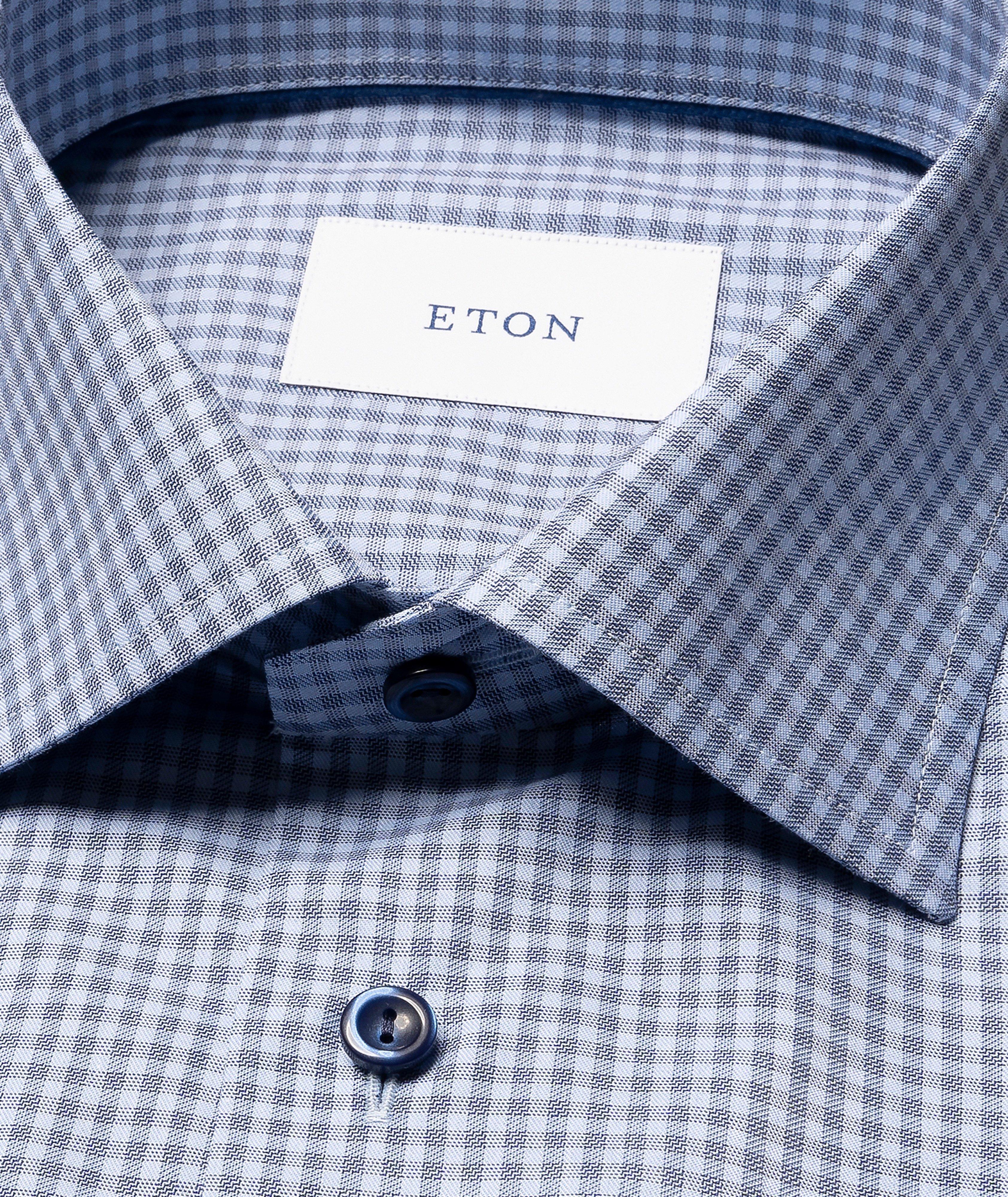 Slim-Fit Checked Cotton Dress Shirt  image 1