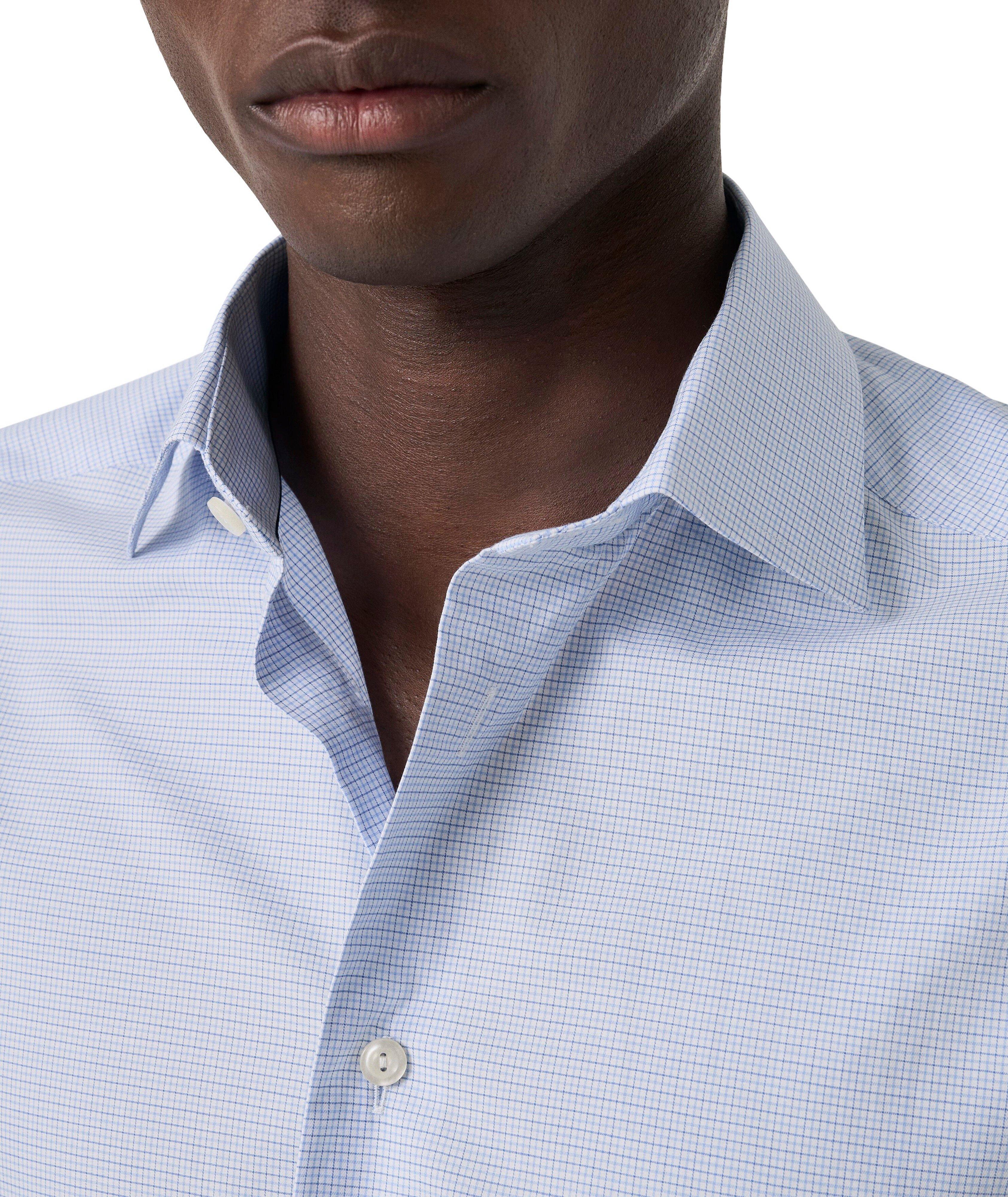 Contemporary-Fit Micro-Check Twill Dress Shirt image 4
