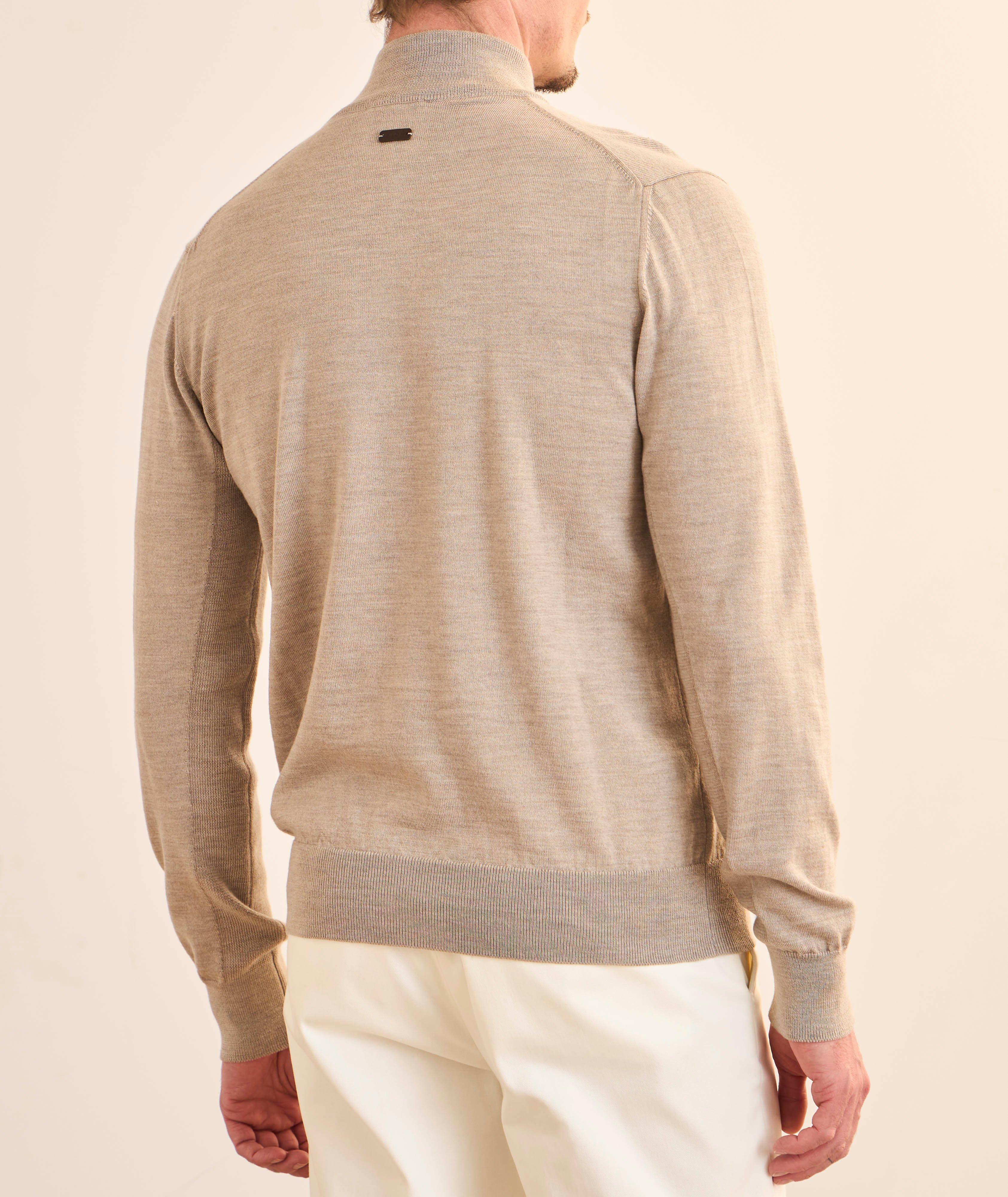 Cardigan zippé en laine mérinos image 1