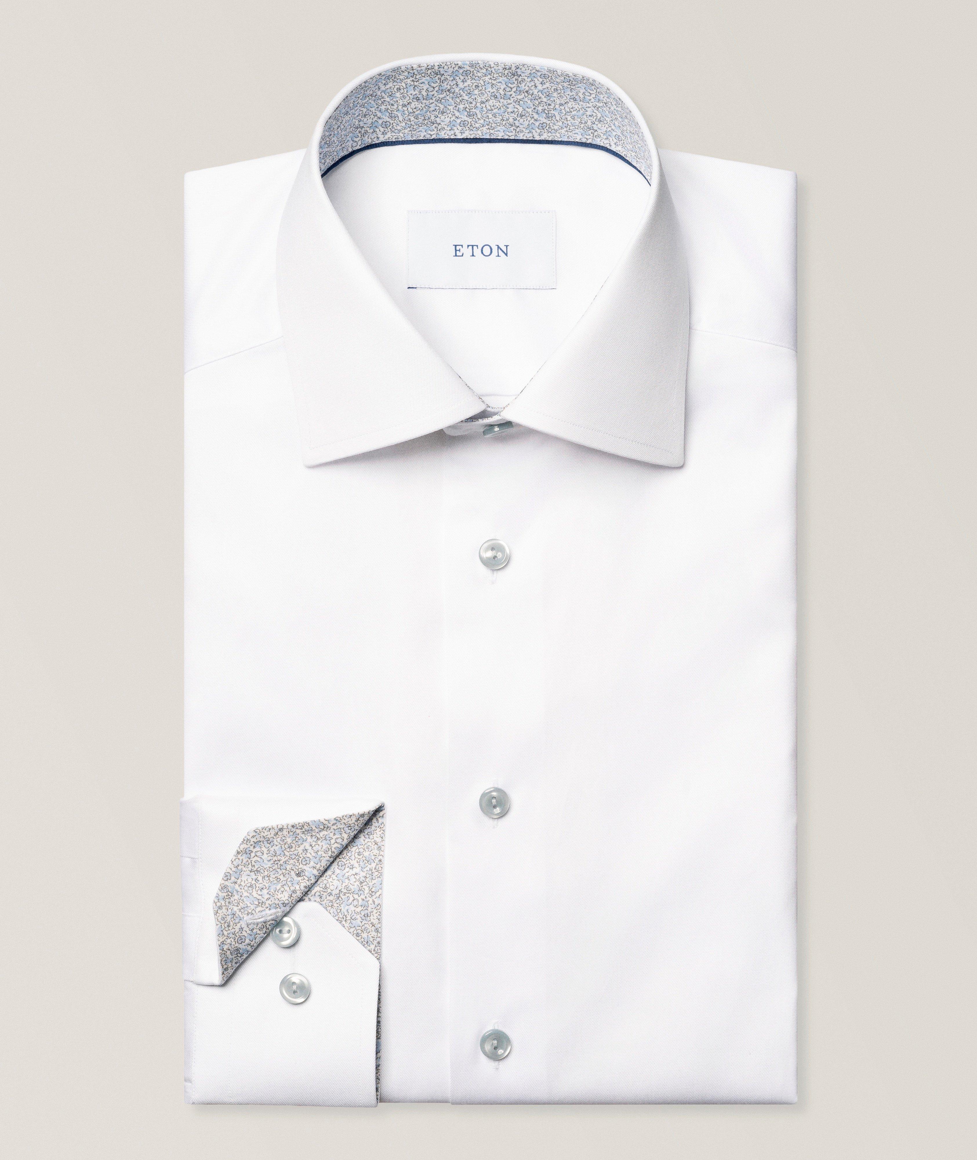 Chemise habillée ajustée à effet floral image 0