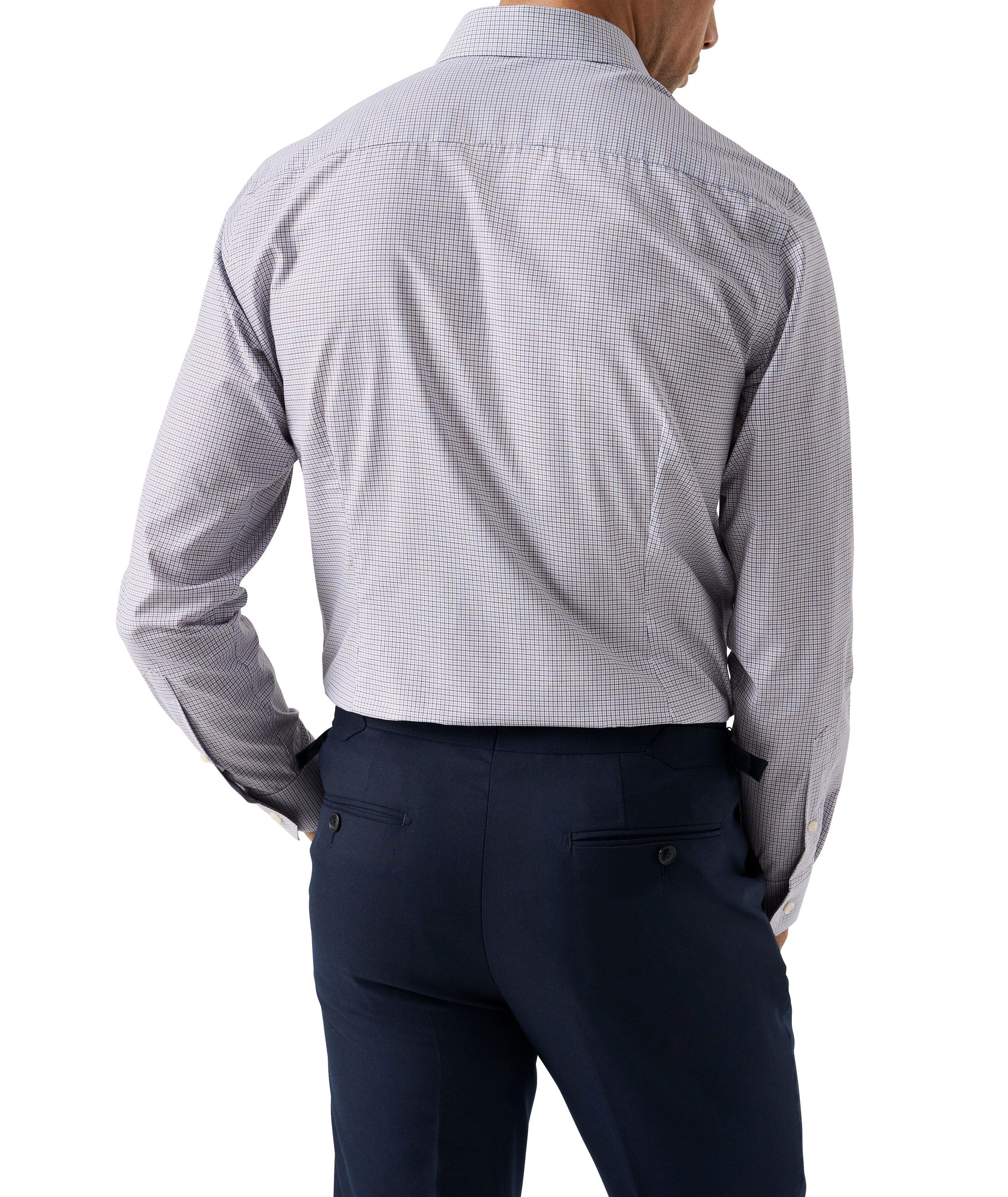 Slim-Fit Fine Check Twill Dress Shirt image 3