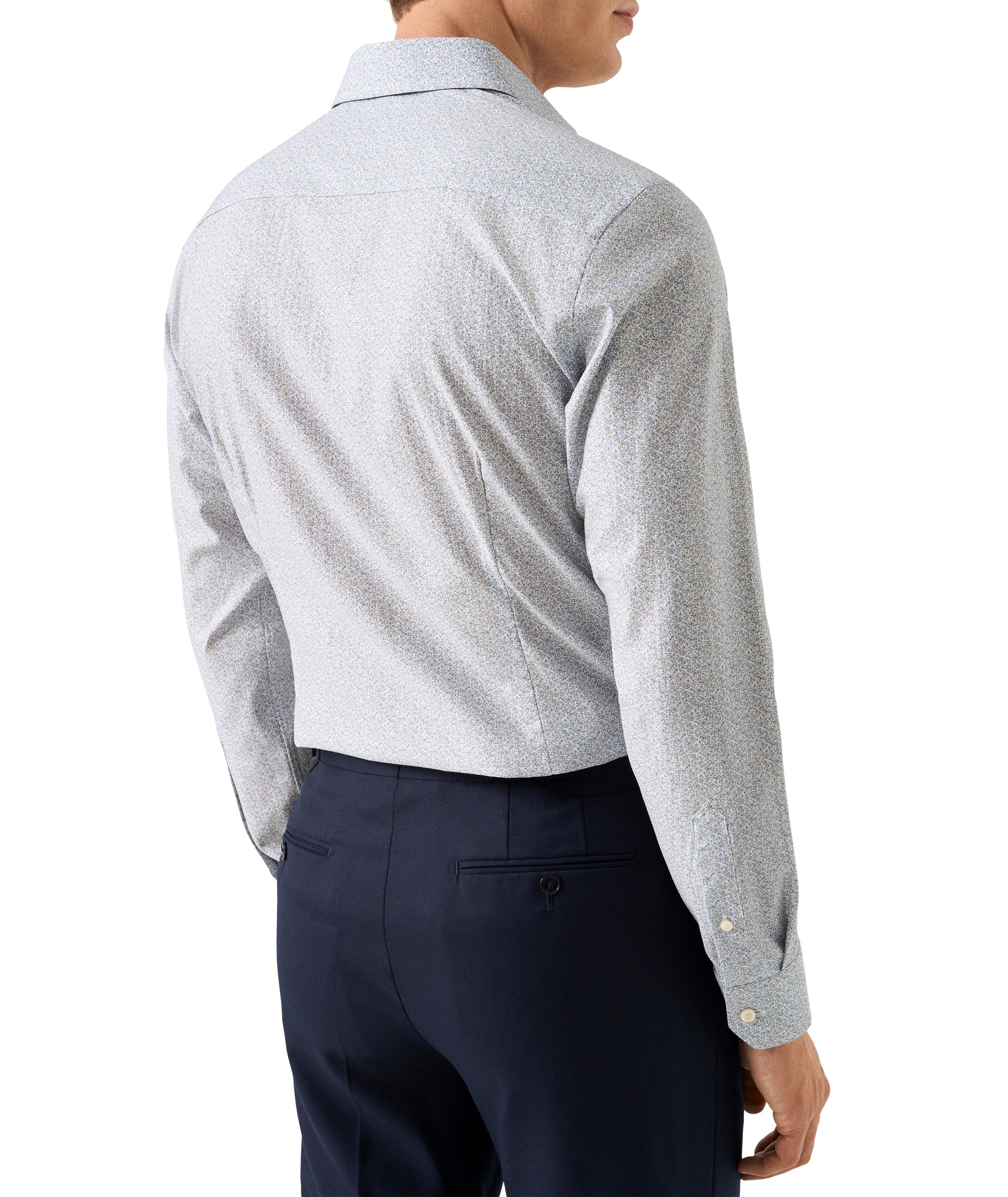 Slim-Fit Micro-Floral Twill Dress Shirt image 3