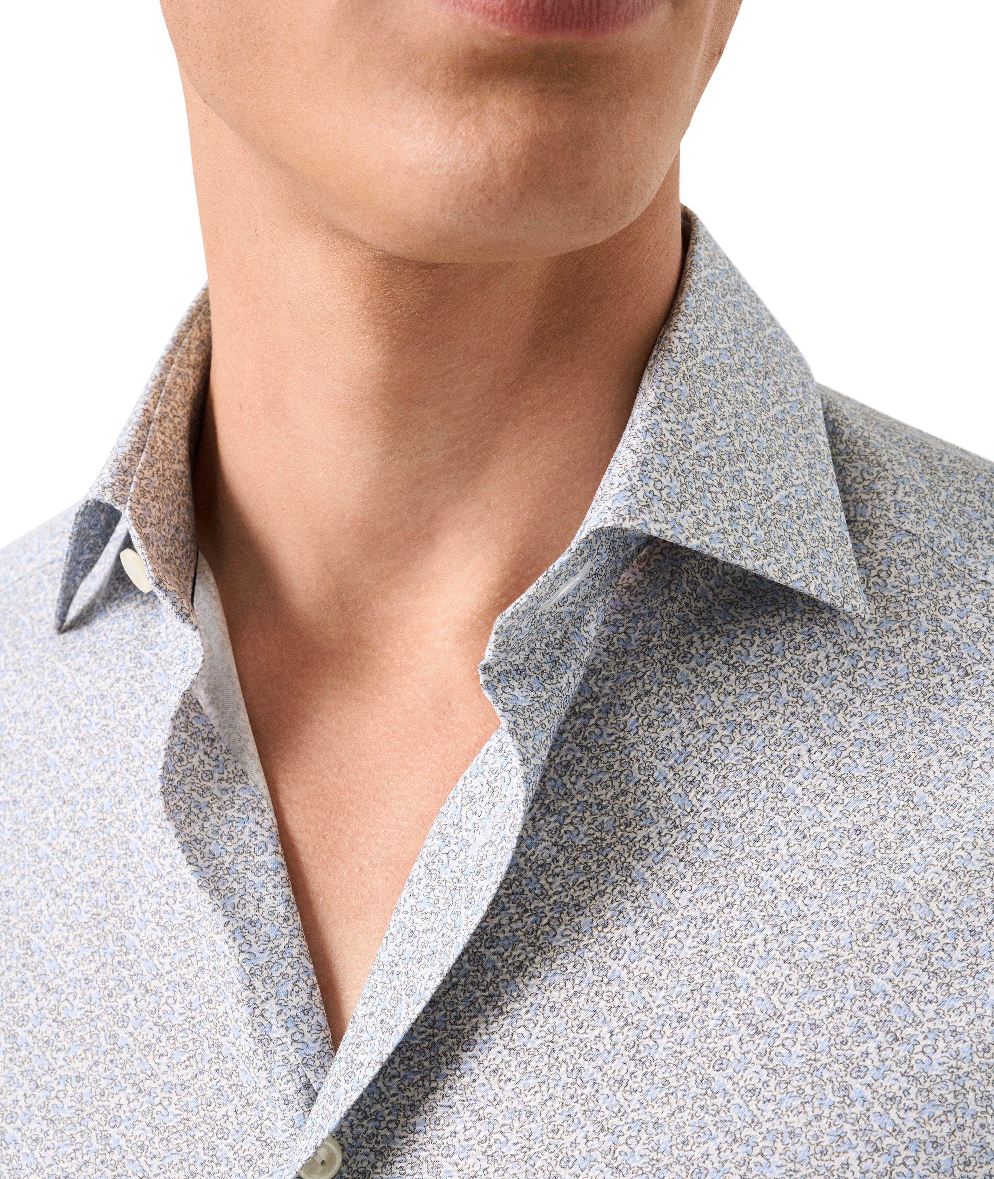 Slim-Fit Micro-Floral Twill Dress Shirt image 4