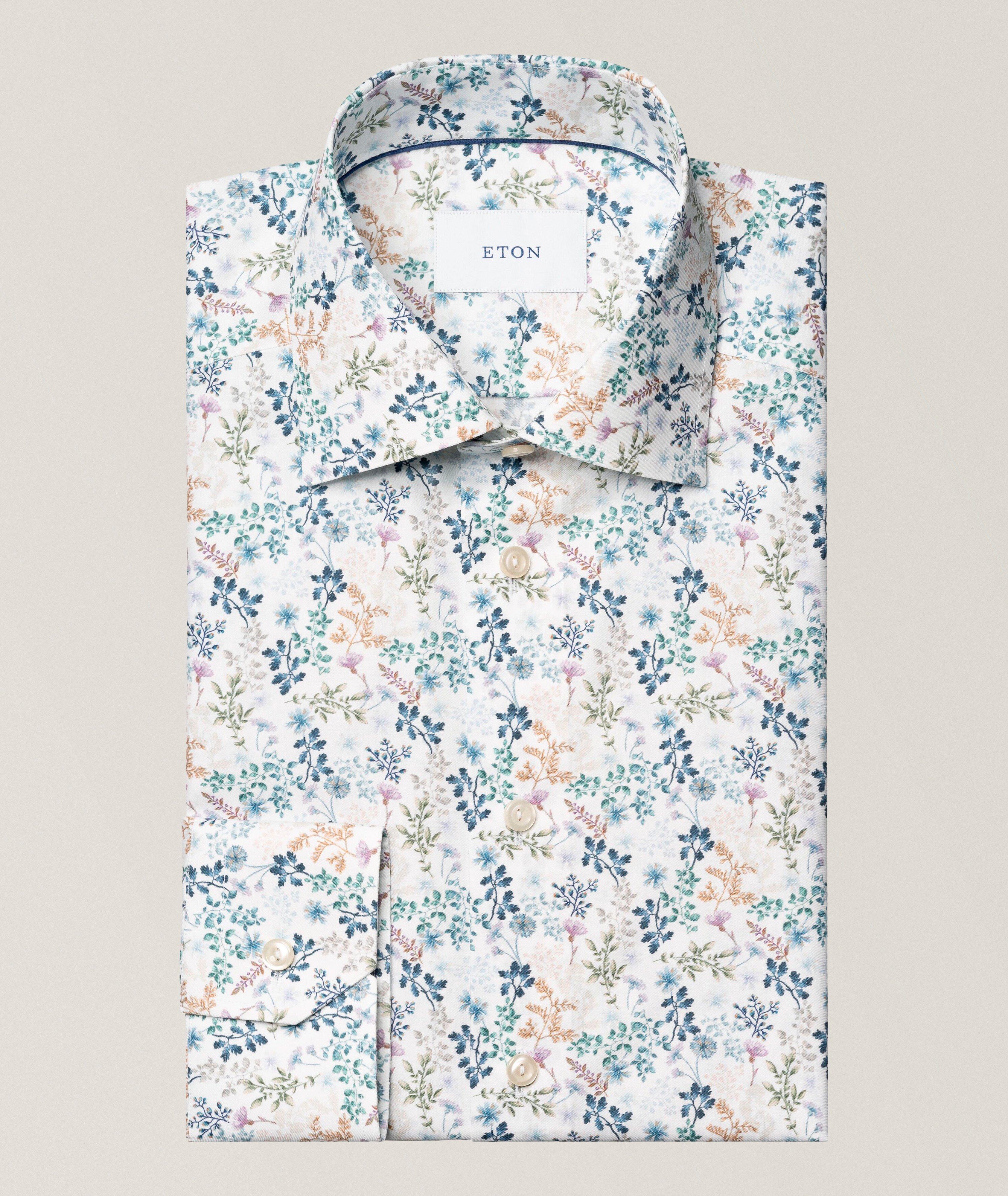 Contemporary-Fit Floral Cotton Dress Shirt  image 0