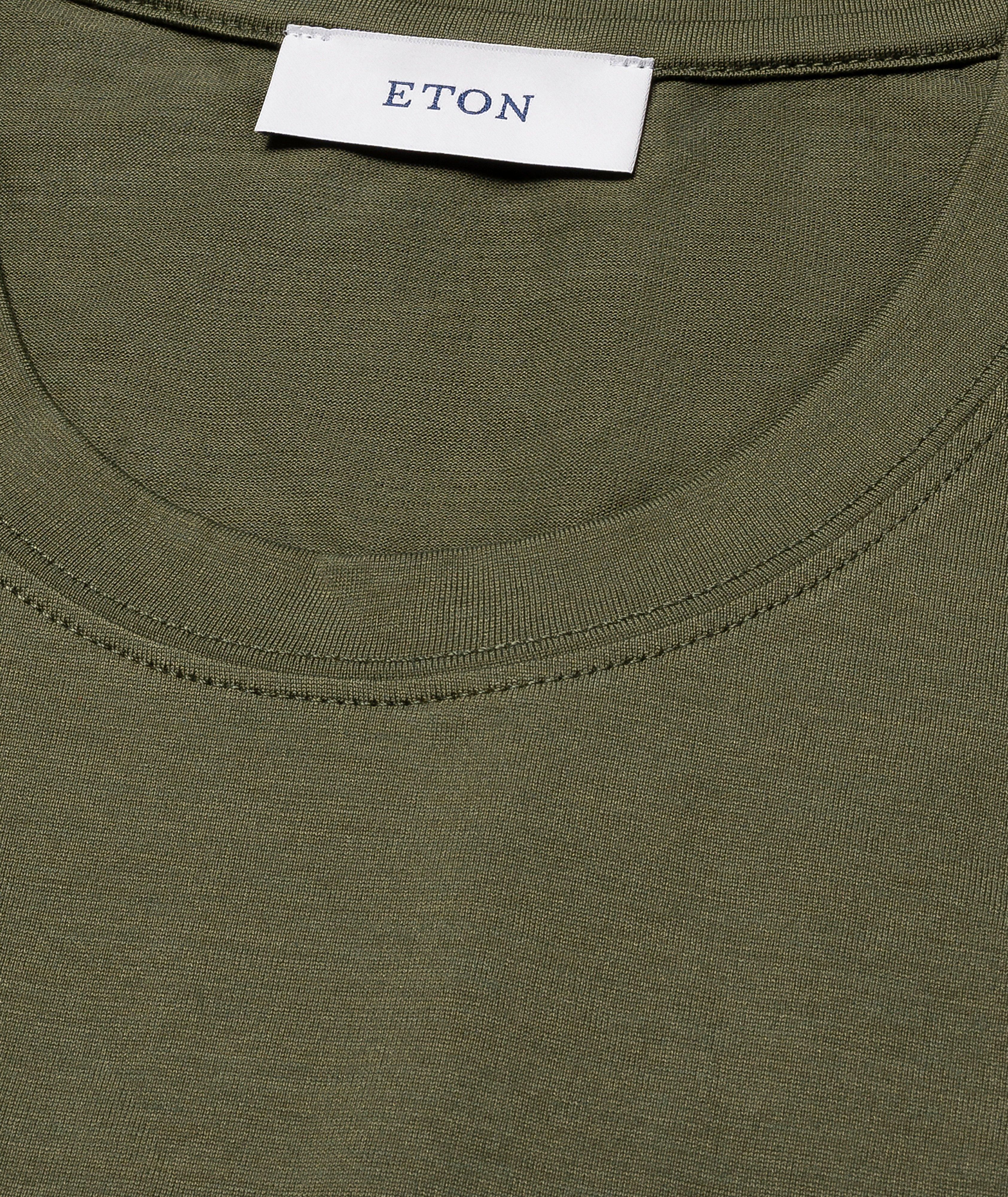 T-shirt coton-soie ras du cou image 1