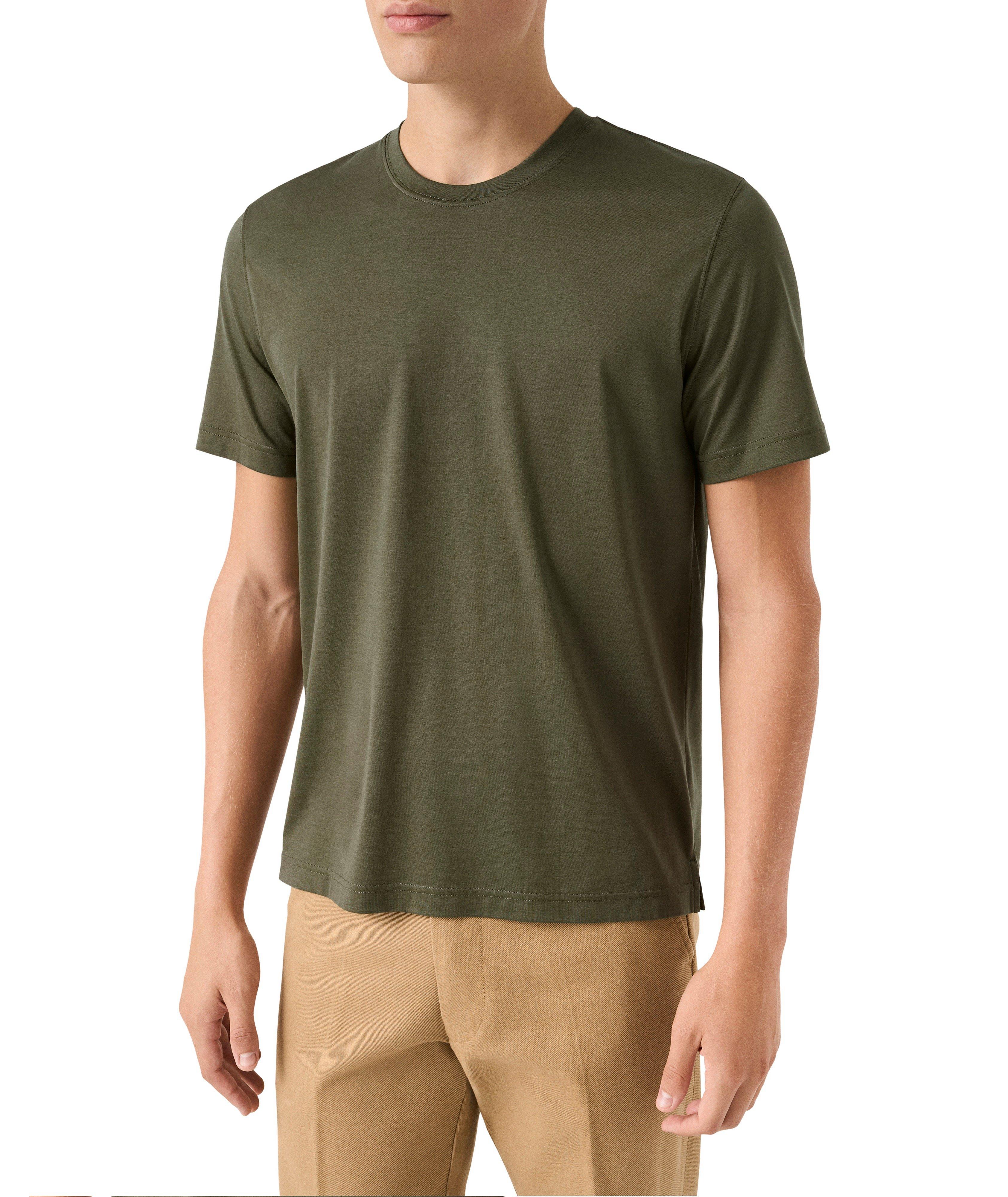 T-shirt coton-soie ras du cou image 2