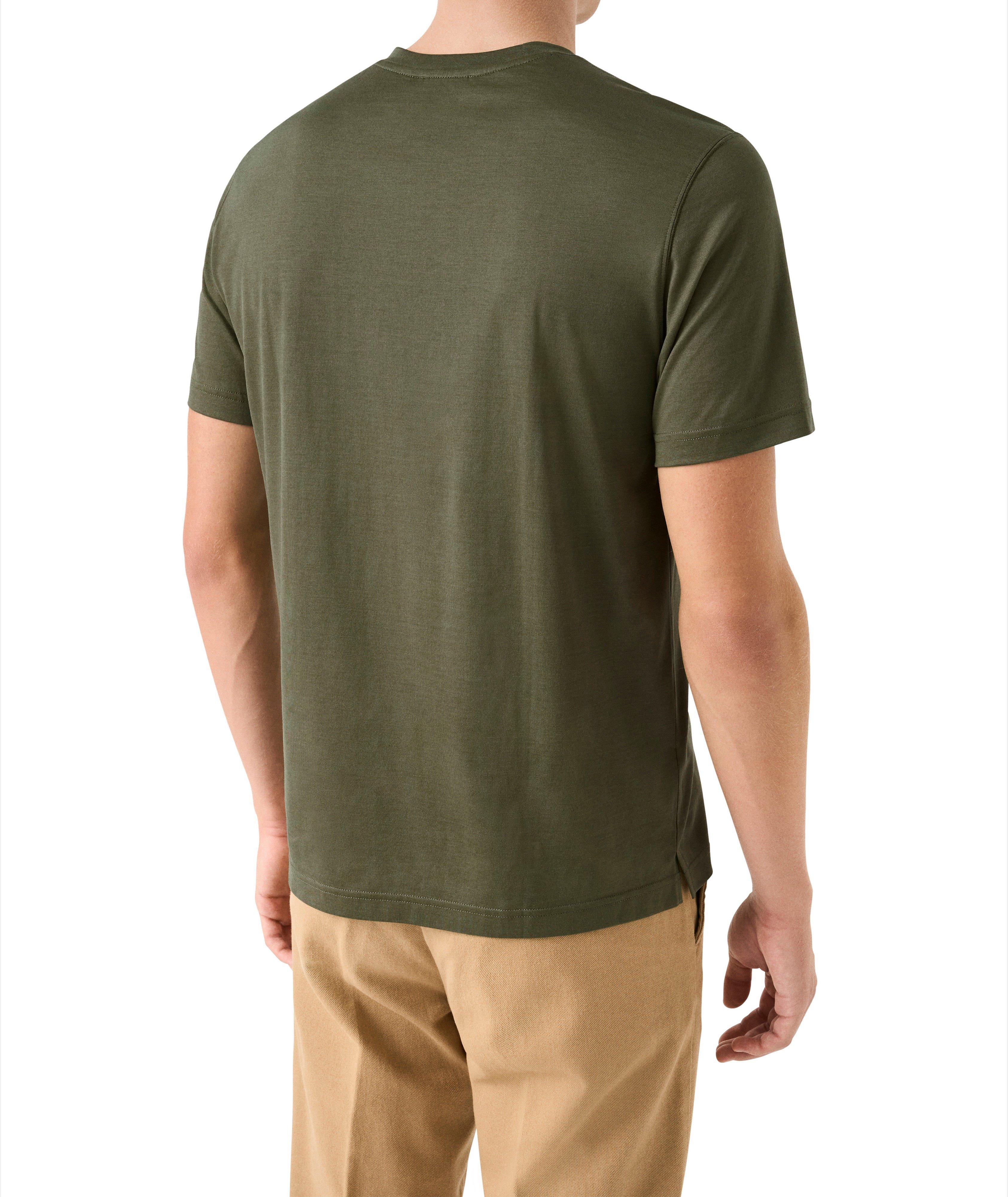 T-shirt coton-soie ras du cou image 3