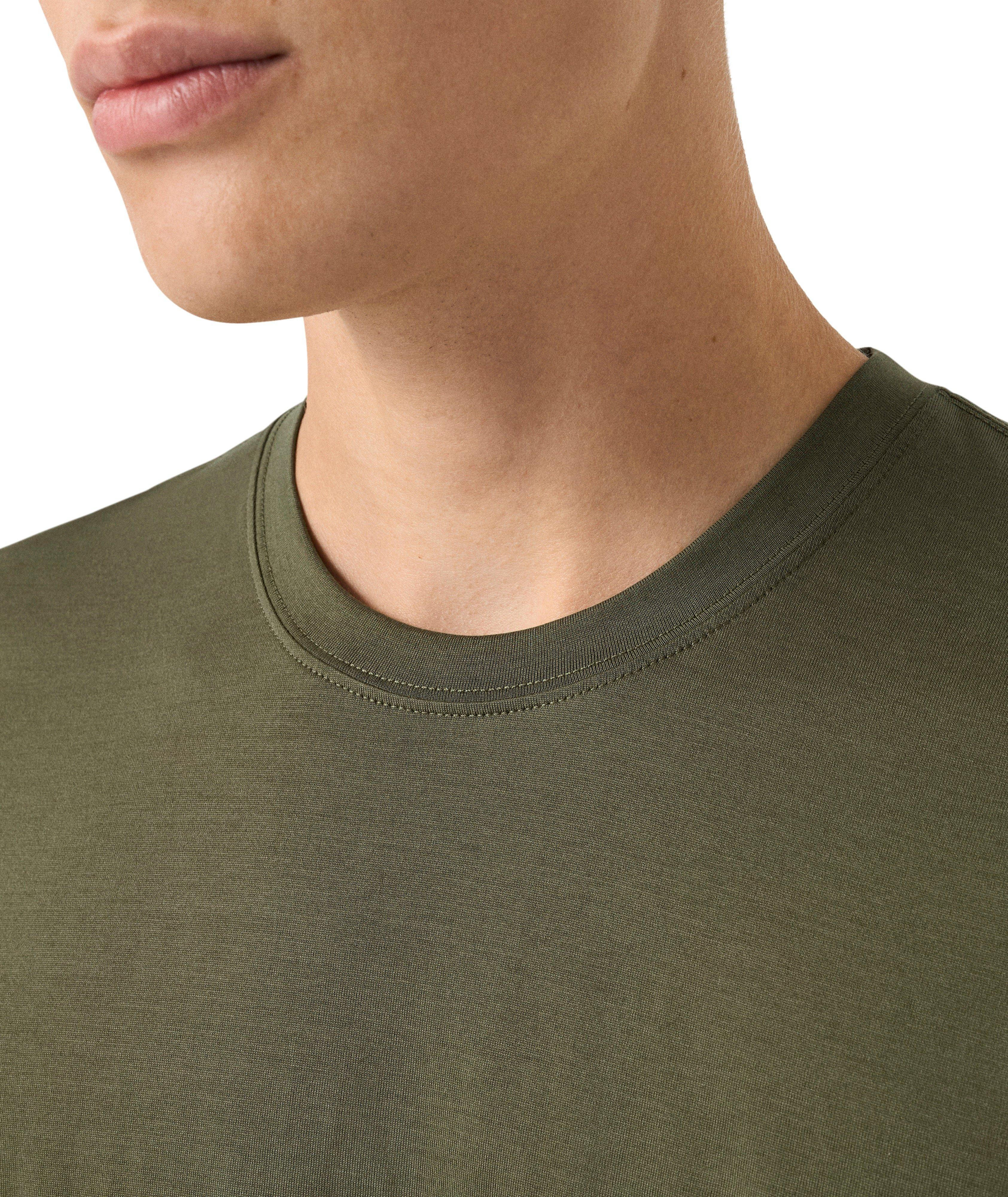 T-shirt coton-soie ras du cou image 4