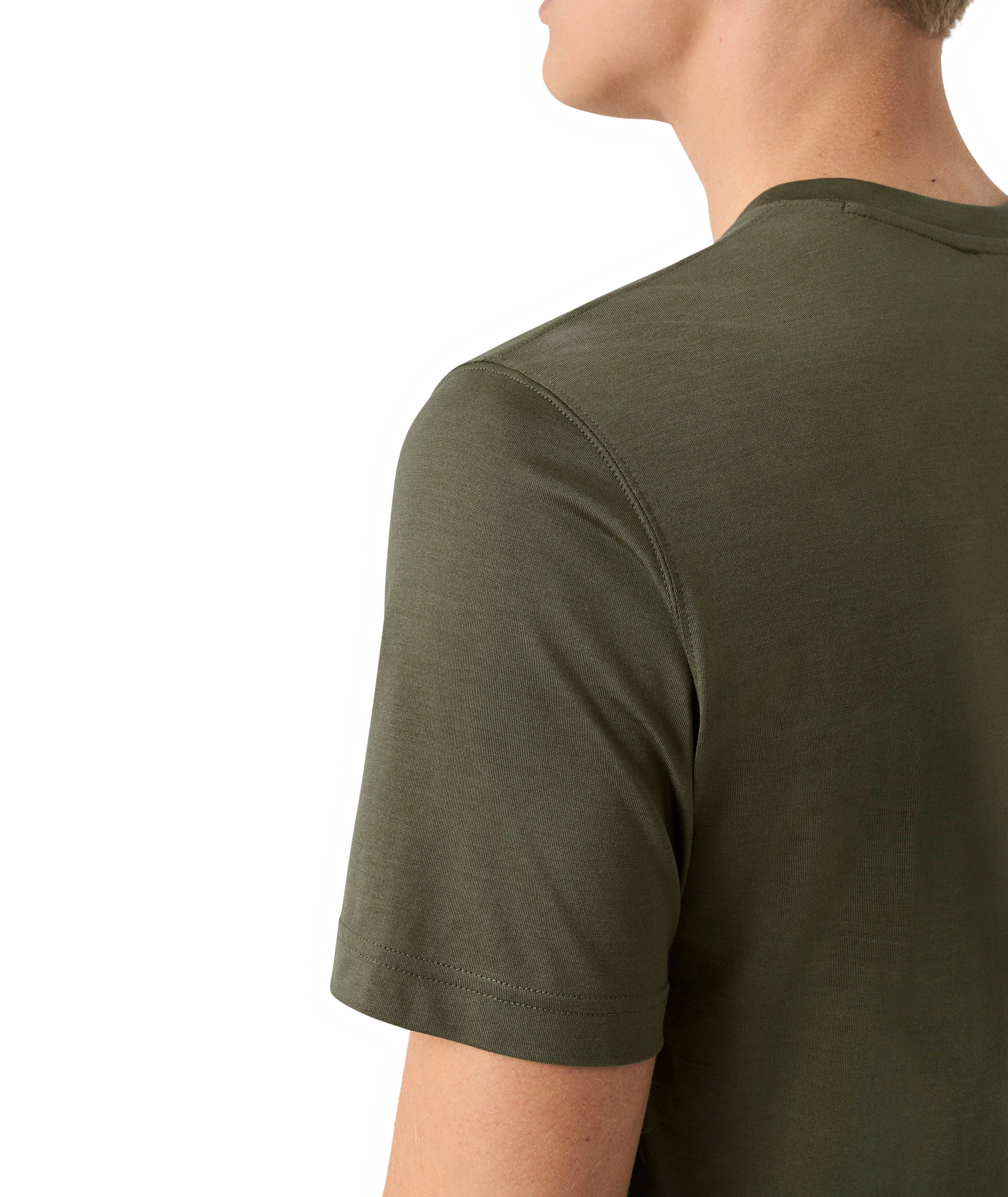 T-shirt coton-soie ras du cou image 5