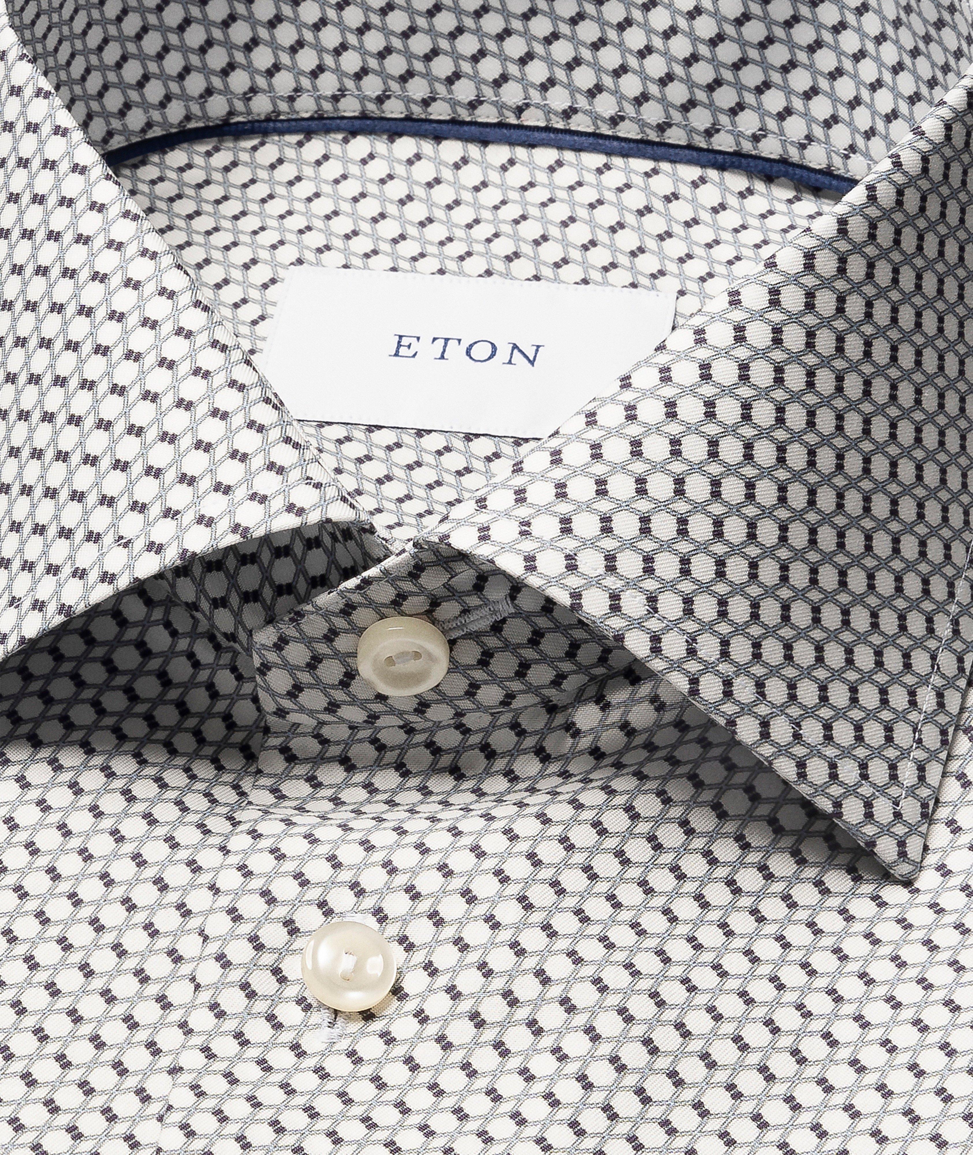 Slim-Fit Geometric Signature Twill Dress Shirt image 1