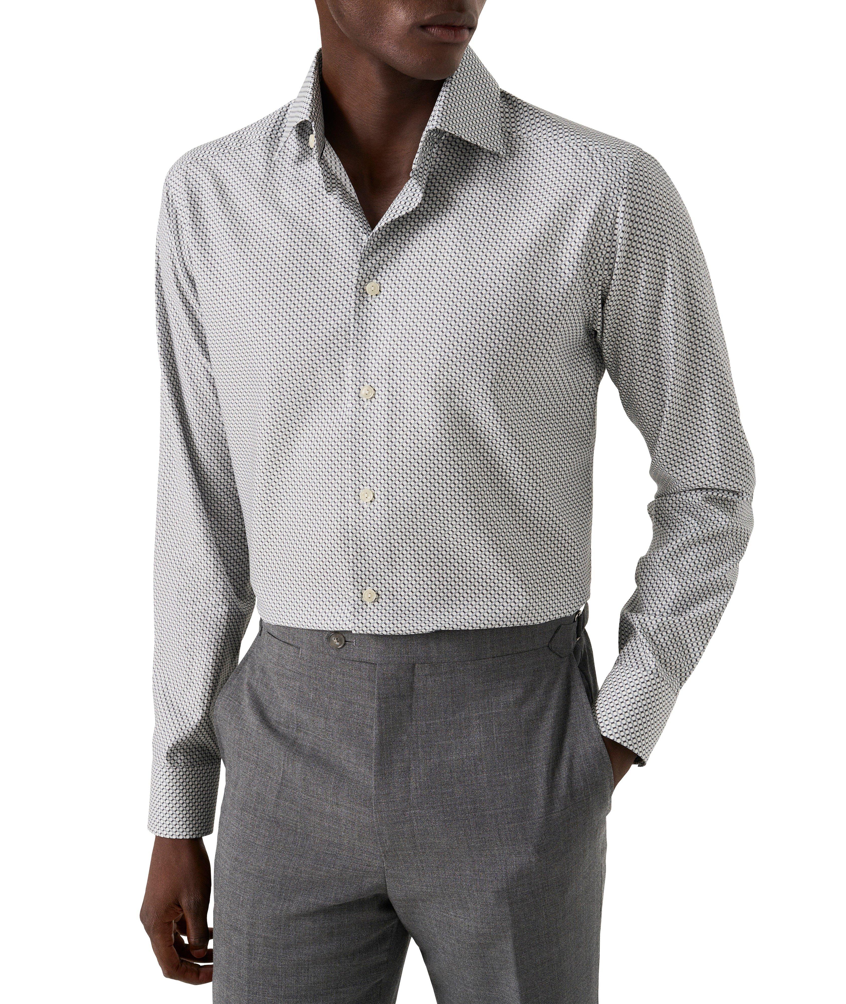 Slim-Fit Geometric Signature Twill Dress Shirt image 2