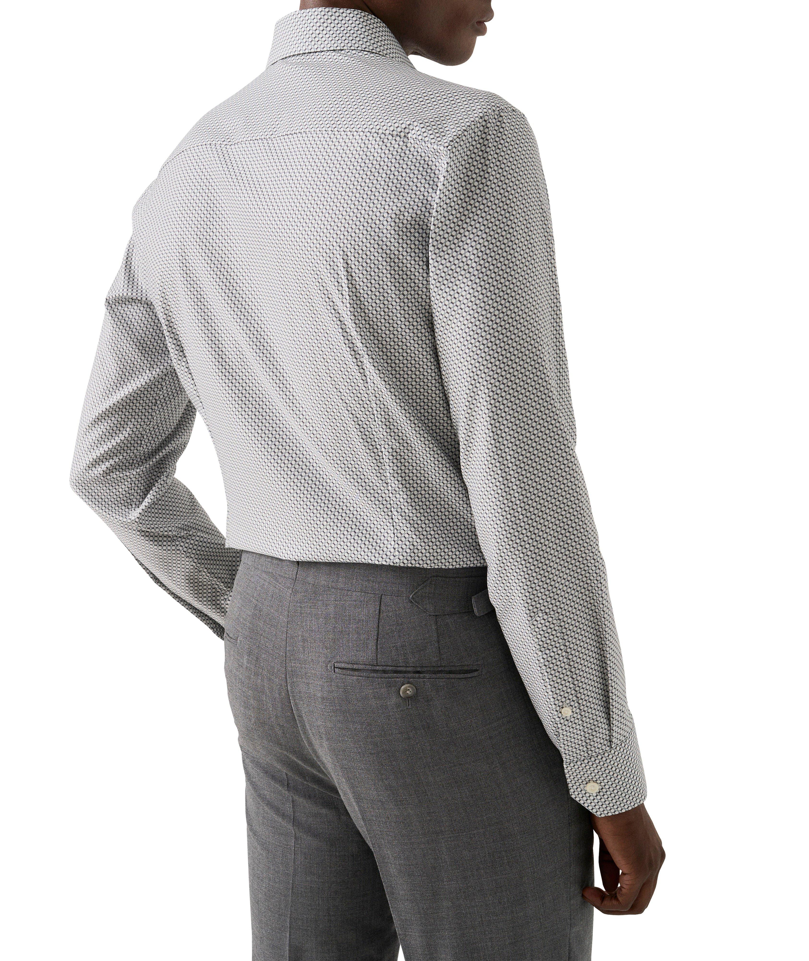 Slim-Fit Geometric Signature Twill Dress Shirt image 3