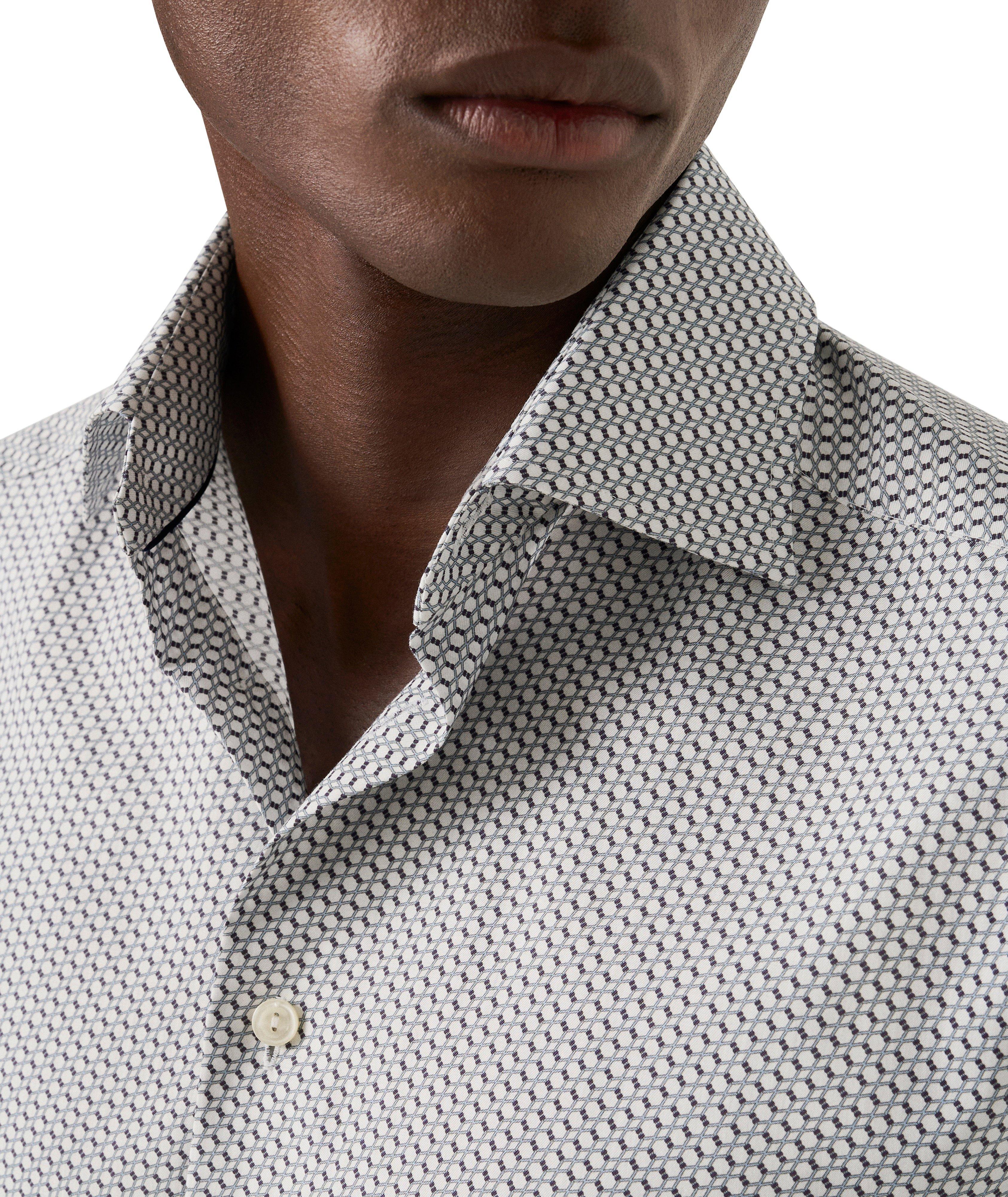 Slim-Fit Geometric Signature Twill Dress Shirt image 4
