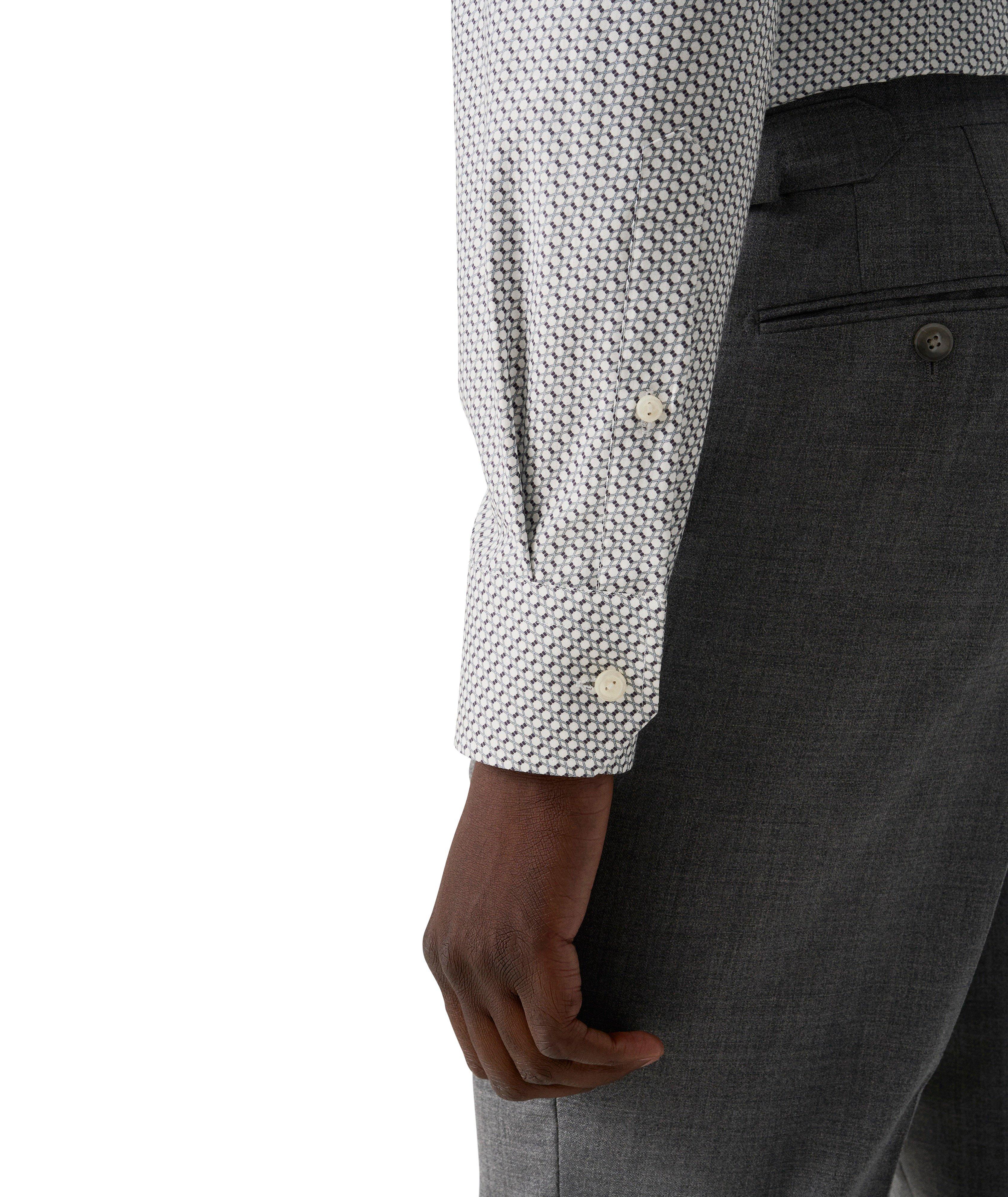 Slim-Fit Geometric Signature Twill Dress Shirt image 5