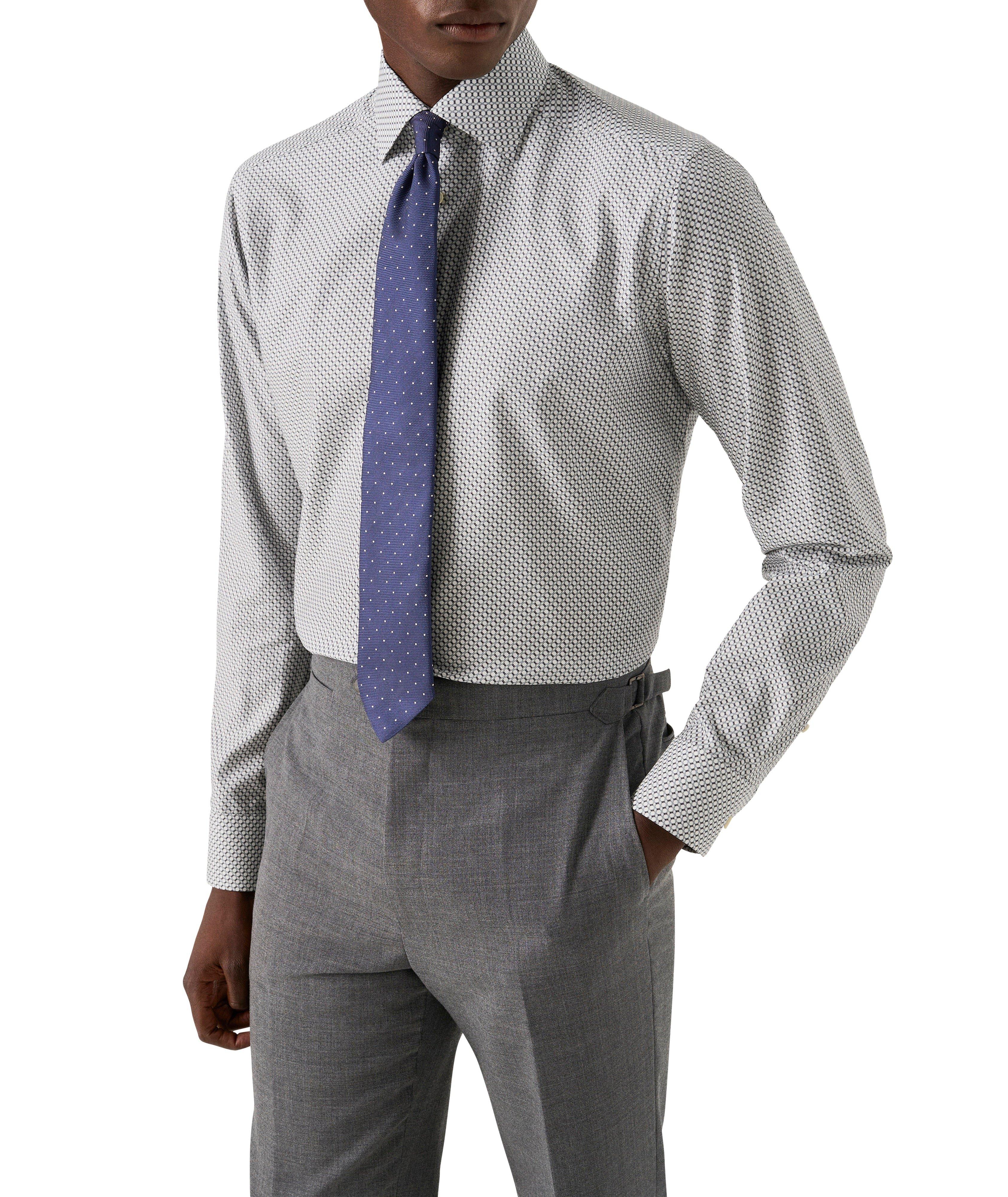 Slim-Fit Geometric Signature Twill Dress Shirt image 6