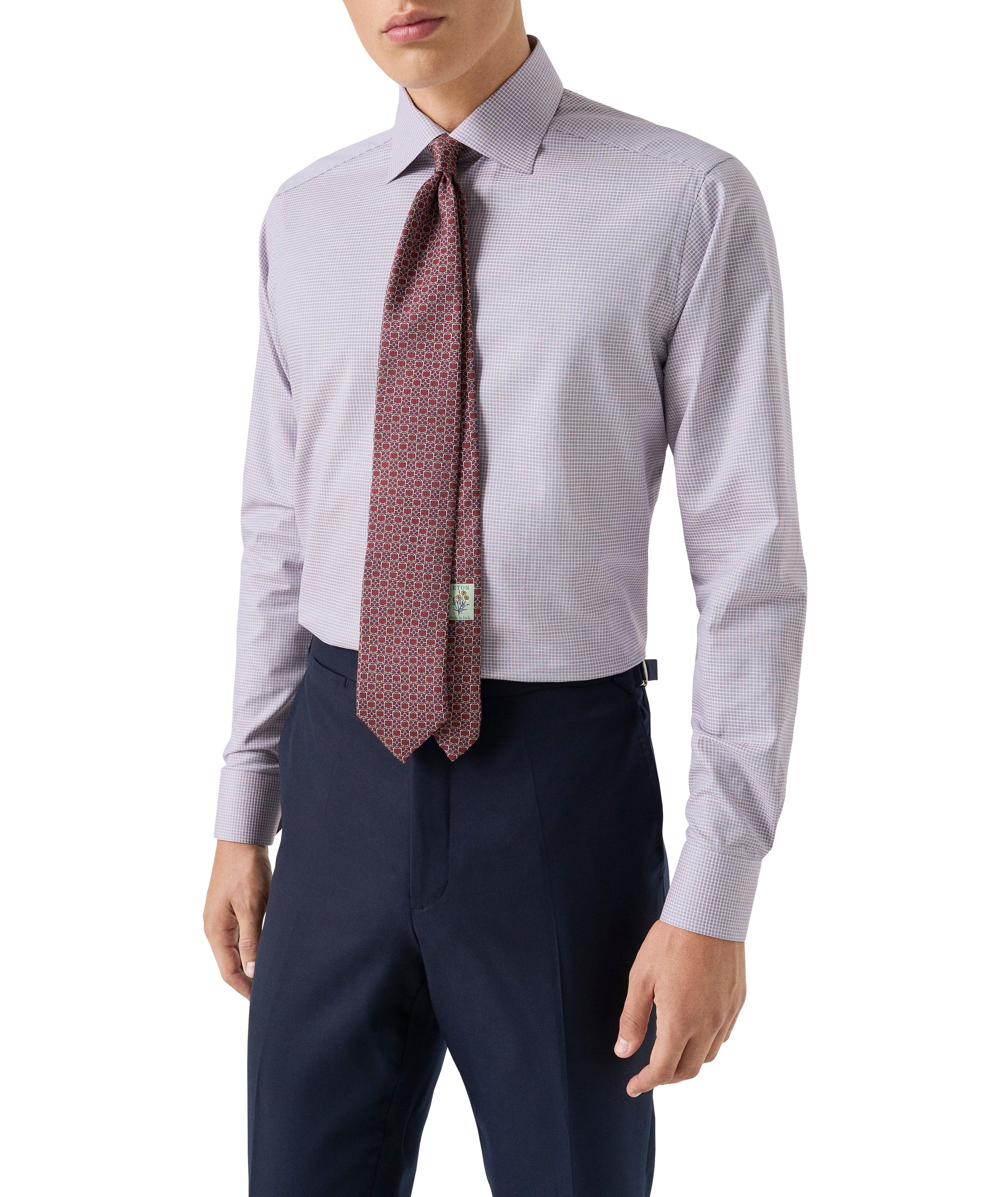 Contemporary-Fit Check Twill Dress Shirt image 6