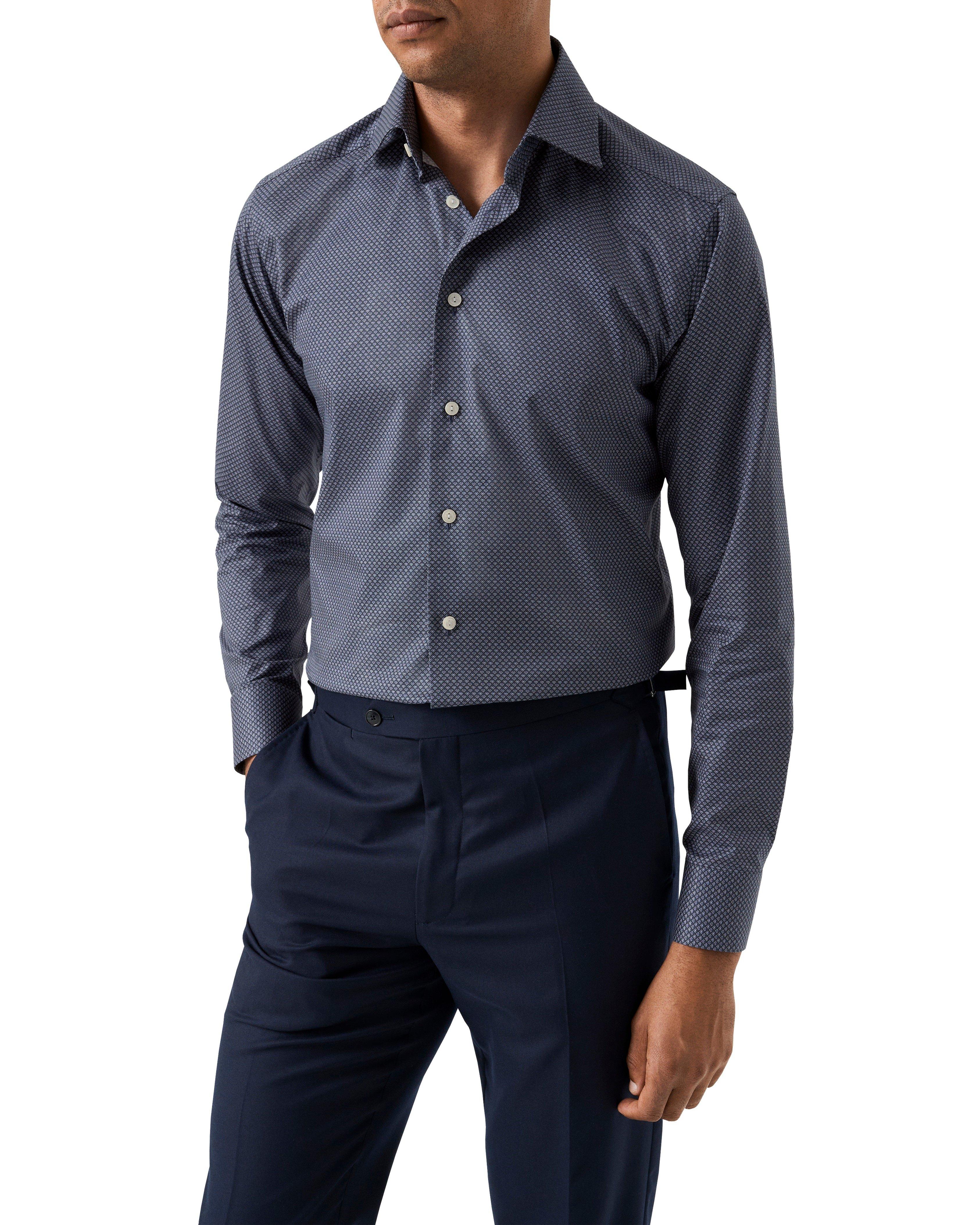 Contemporary-Fit Geometric Twill Dress Shirt image 2