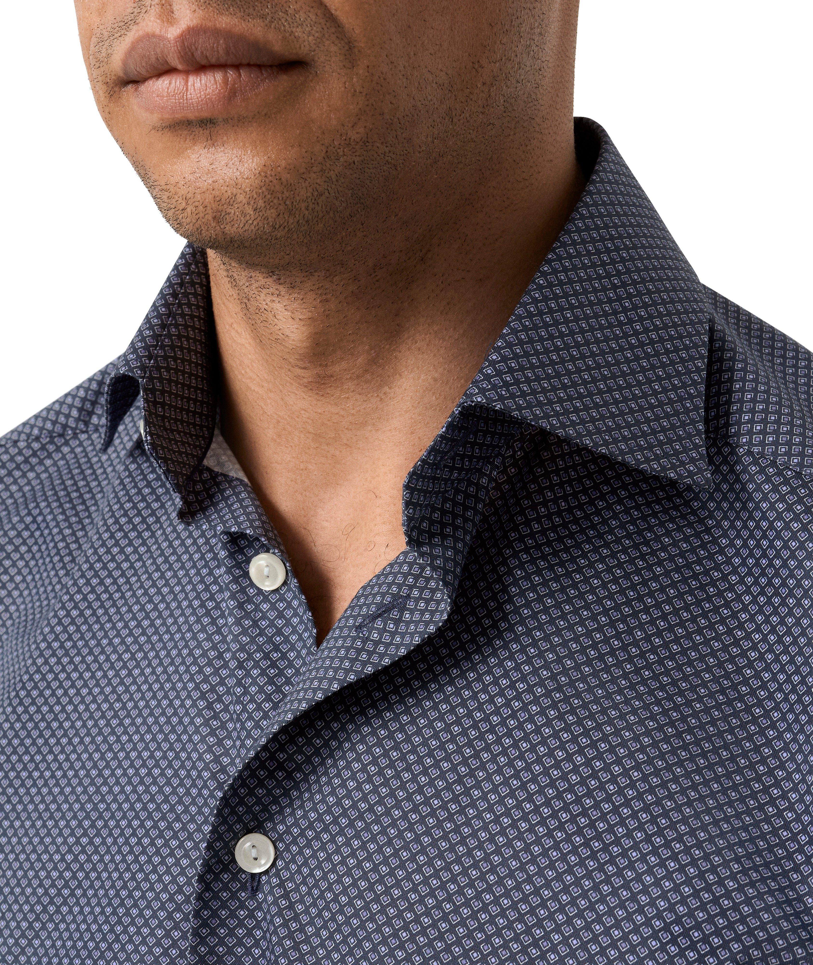 Contemporary-Fit Geometric Twill Dress Shirt image 4