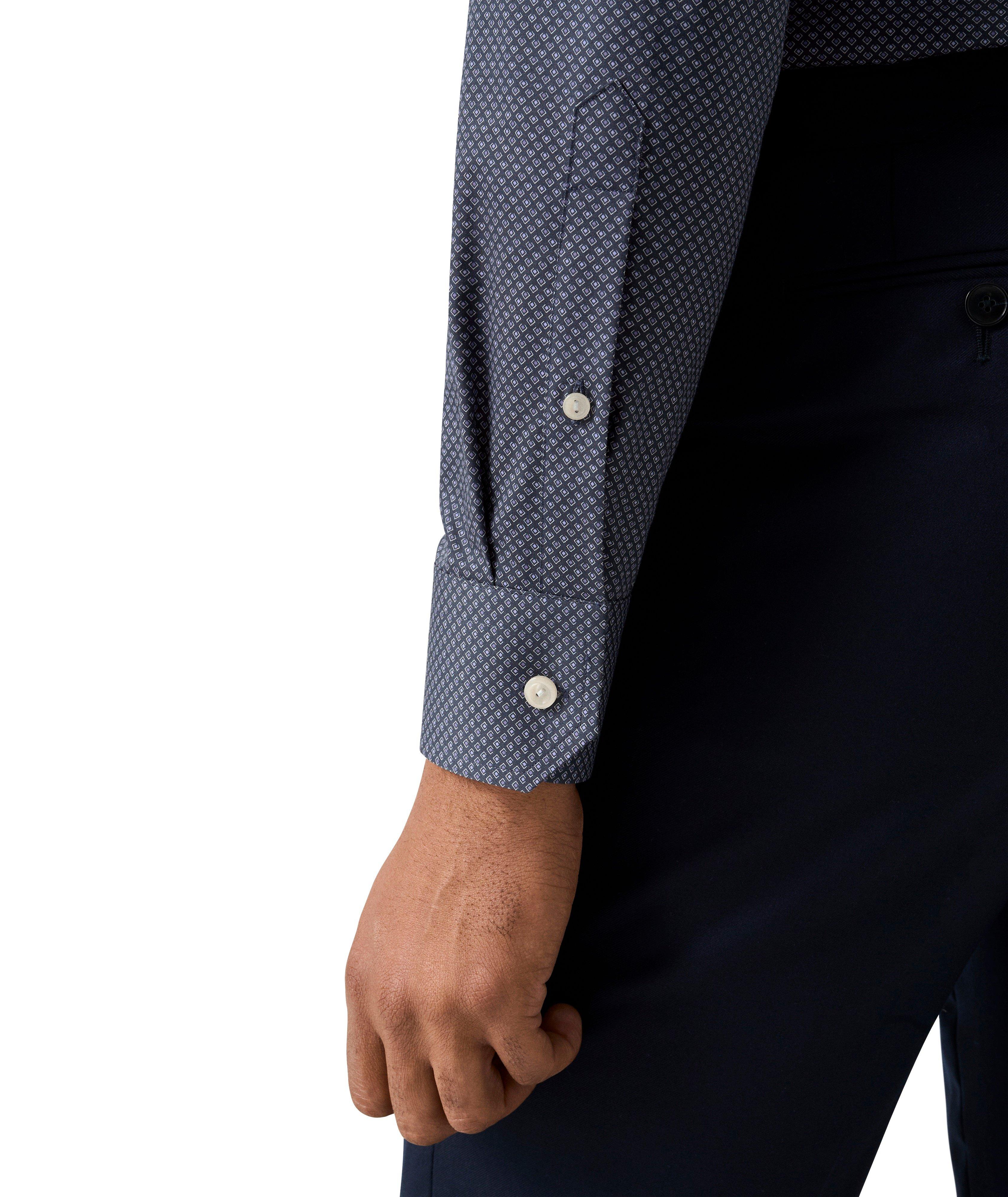 Contemporary-Fit Geometric Twill Dress Shirt image 5