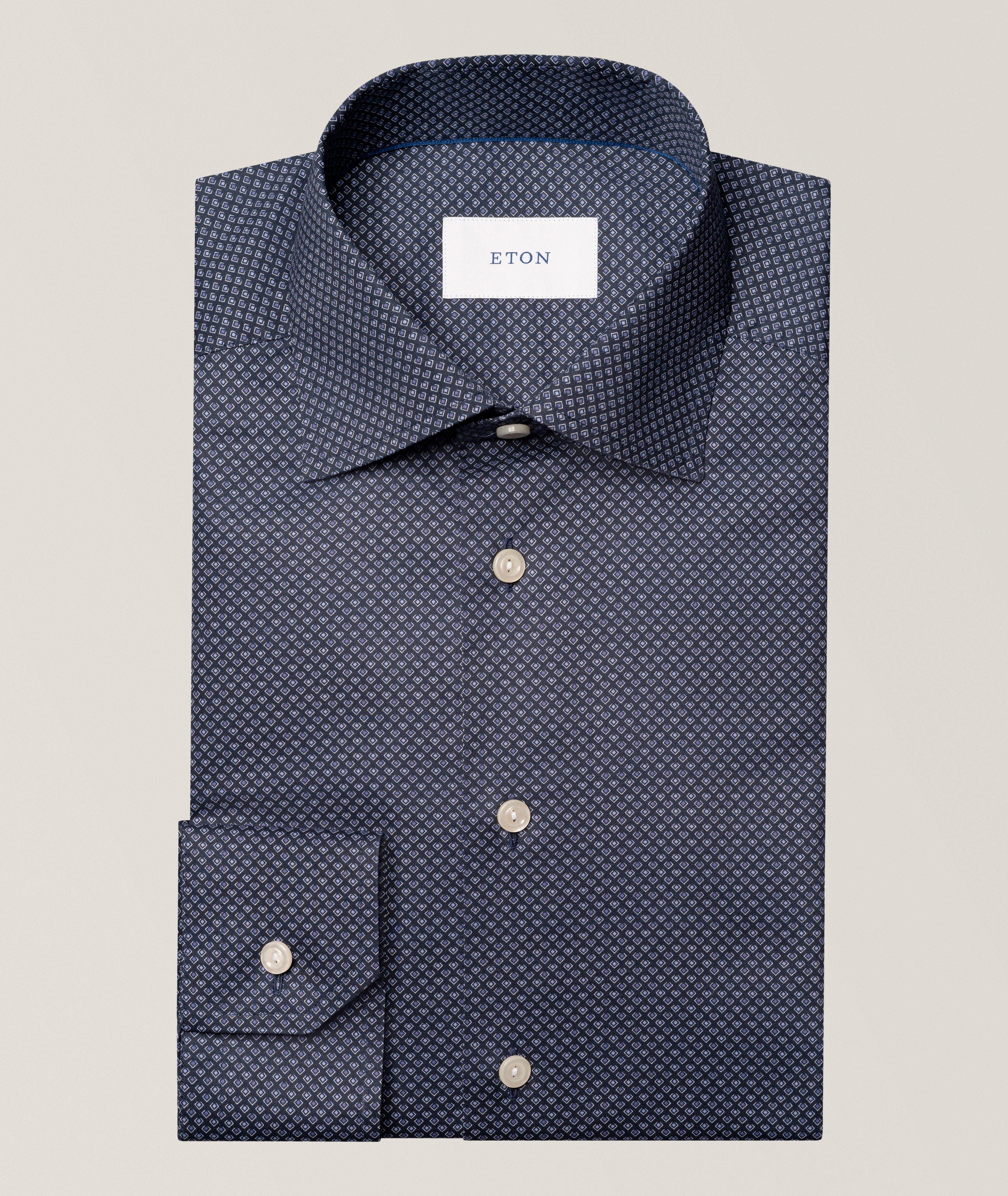 Contemporary-Fit Geometric Twill Dress Shirt image 0