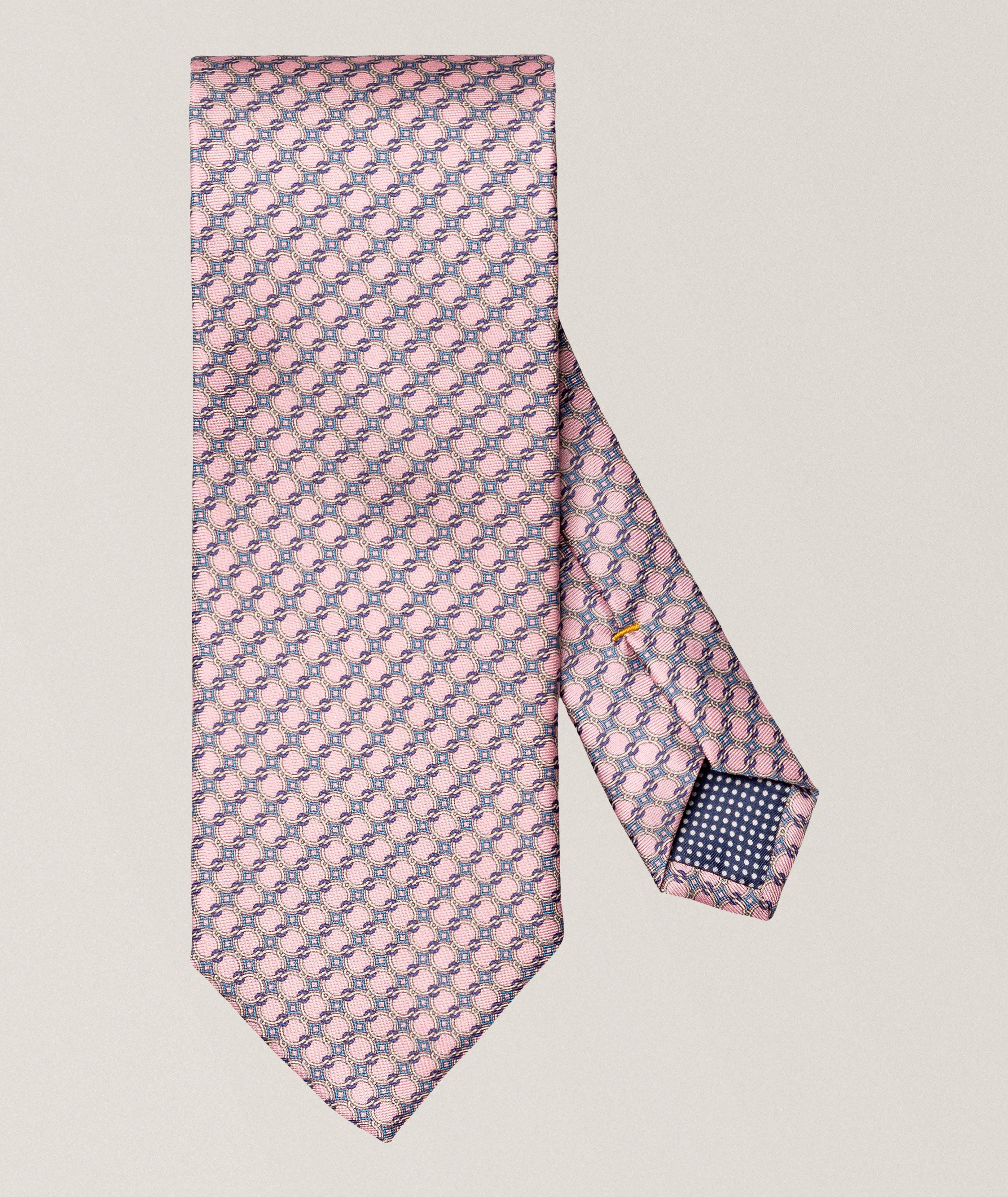 Geometric Woven Silk Tie image 0