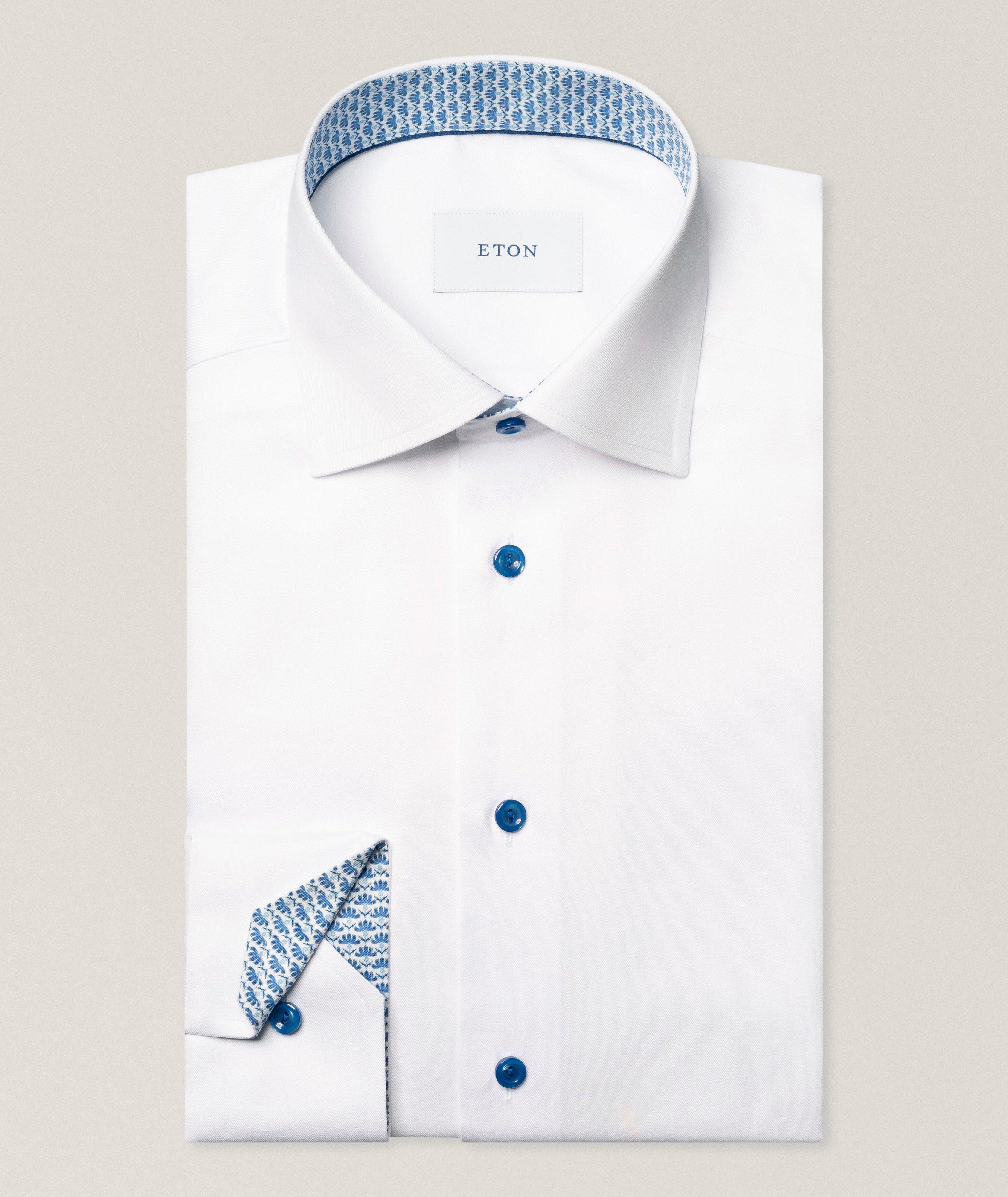 Contemporary-Fit Floral Twill Dress Shirt  image 0