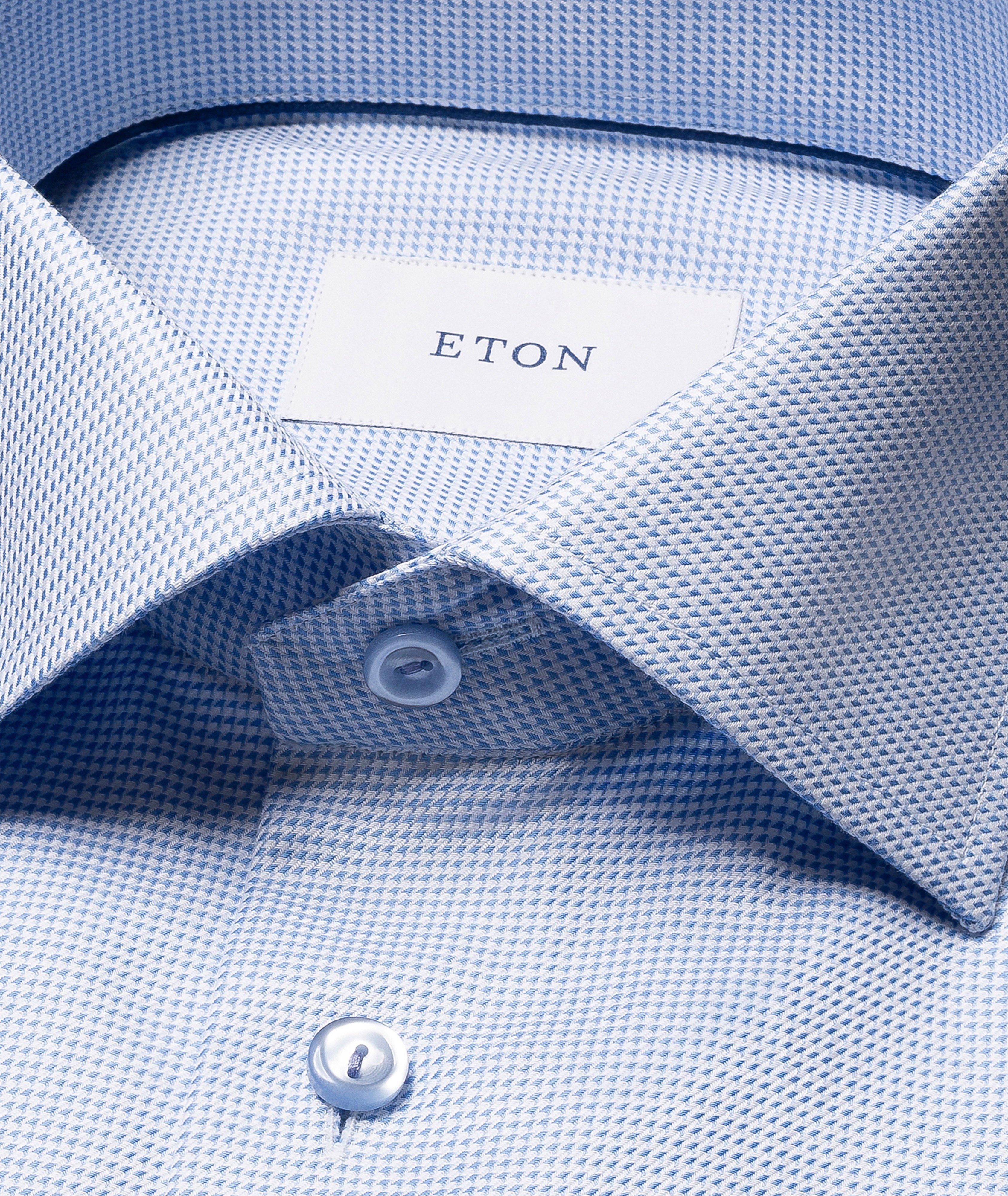 Slim-Fit Houndstooth Twill Dress Shirt image 1