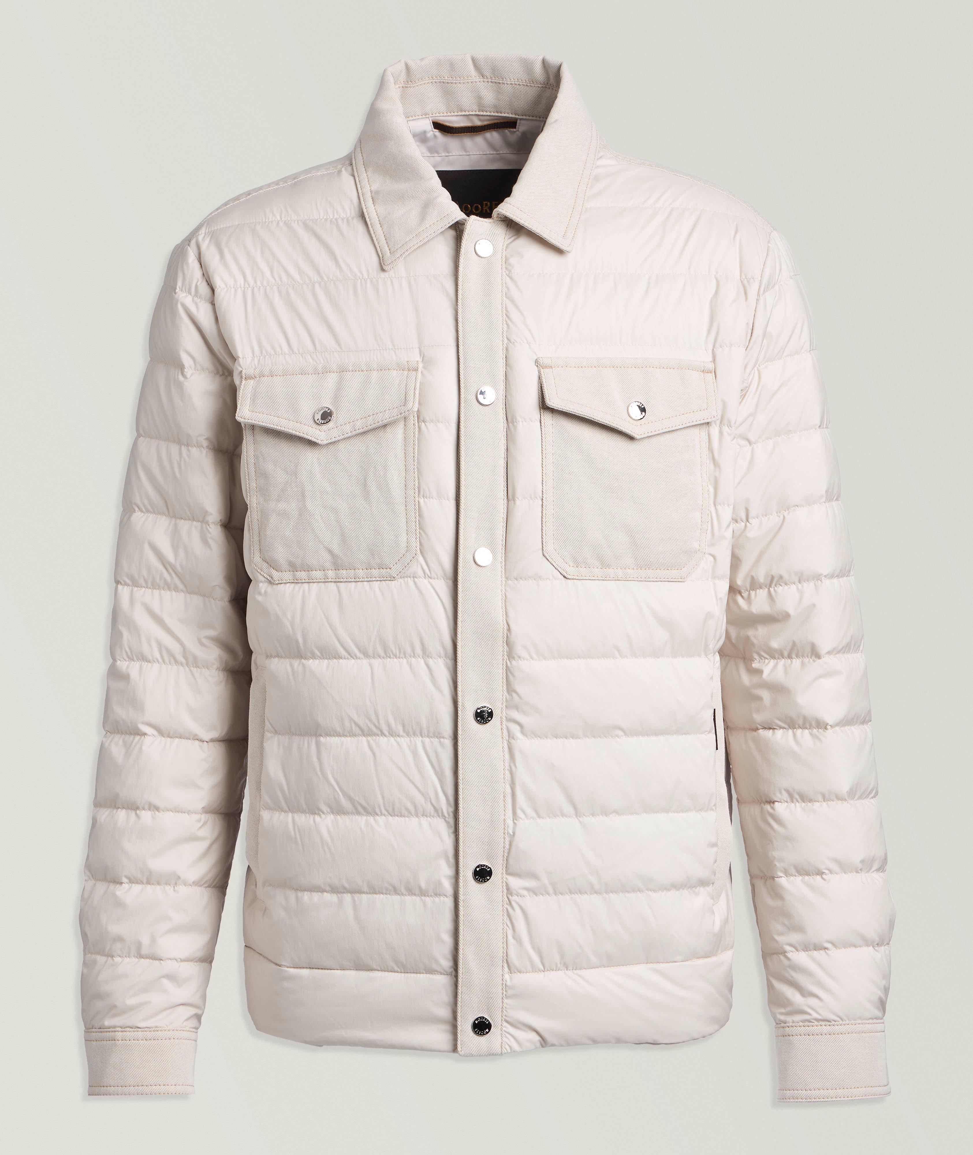 Moorer Veste matelassé bordures-denim Montini