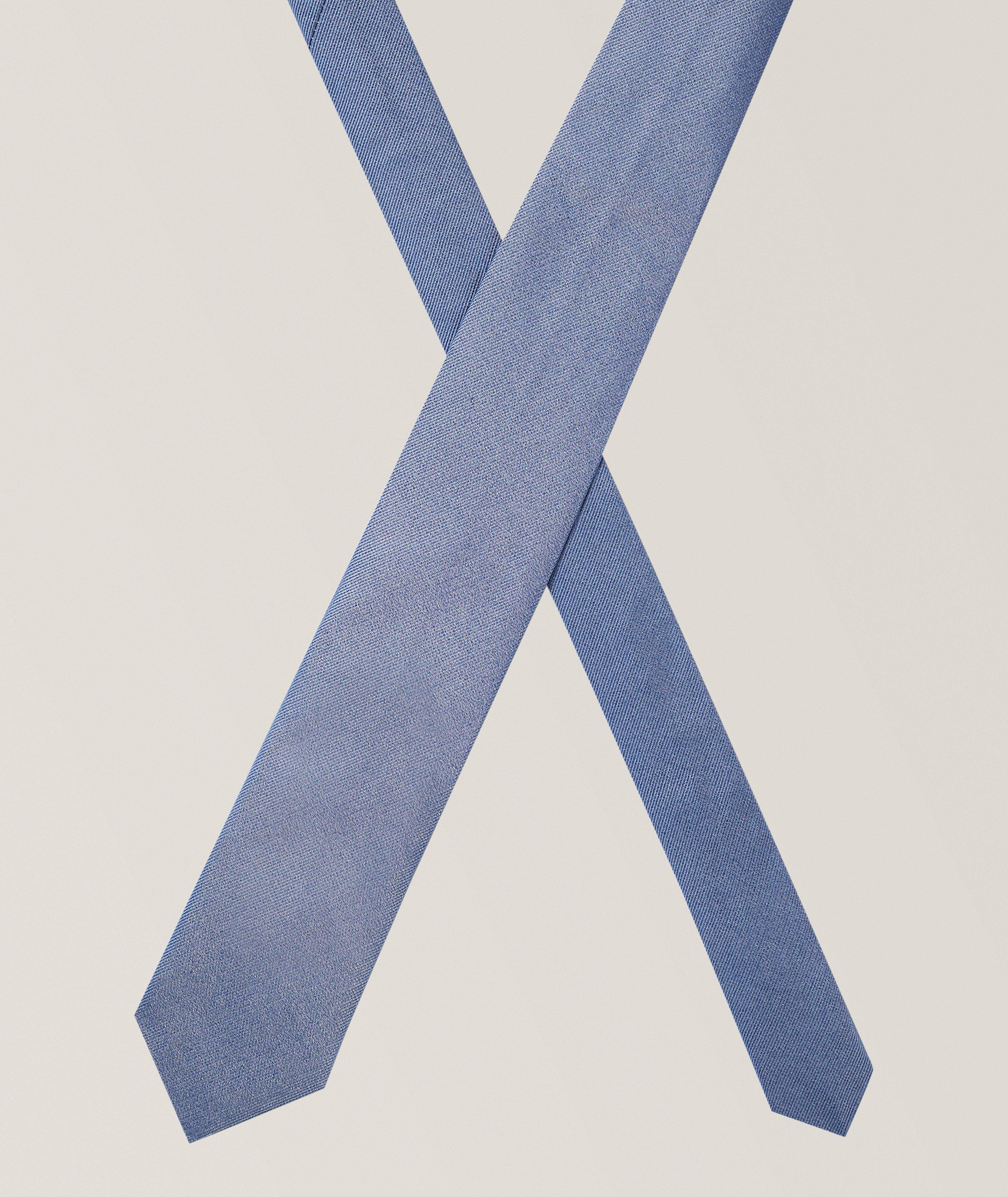 Solid Silk Jacquard Tie  image 2