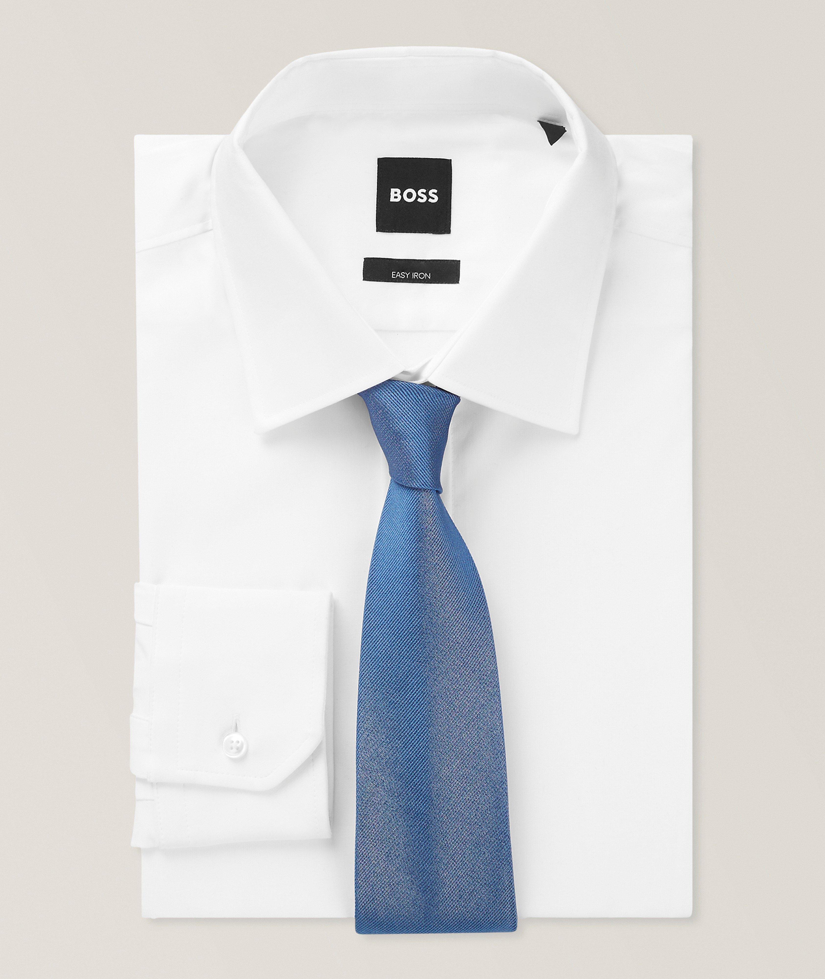 Solid Silk Jacquard Tie  image 3