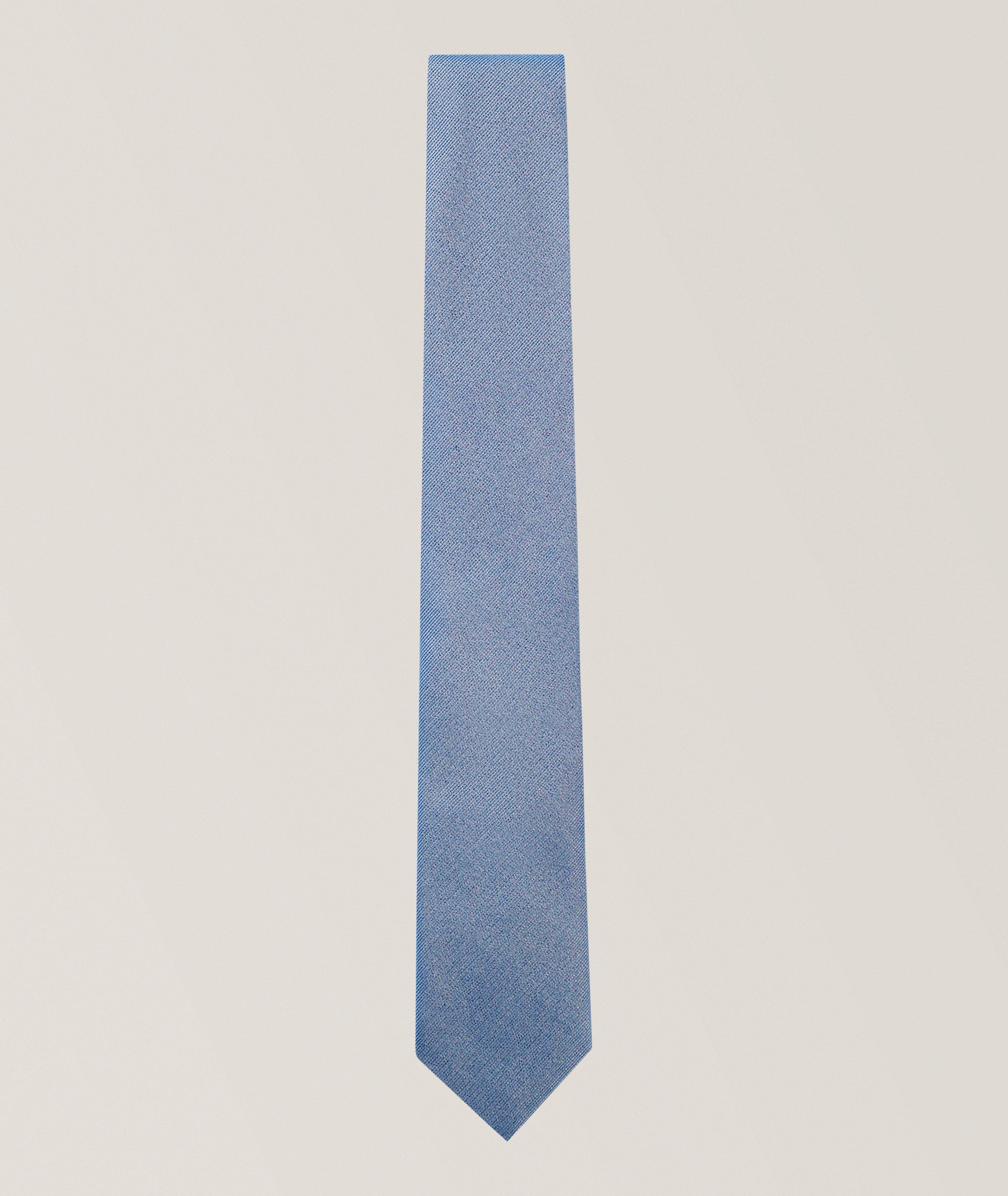Solid Silk Jacquard Tie  image 0