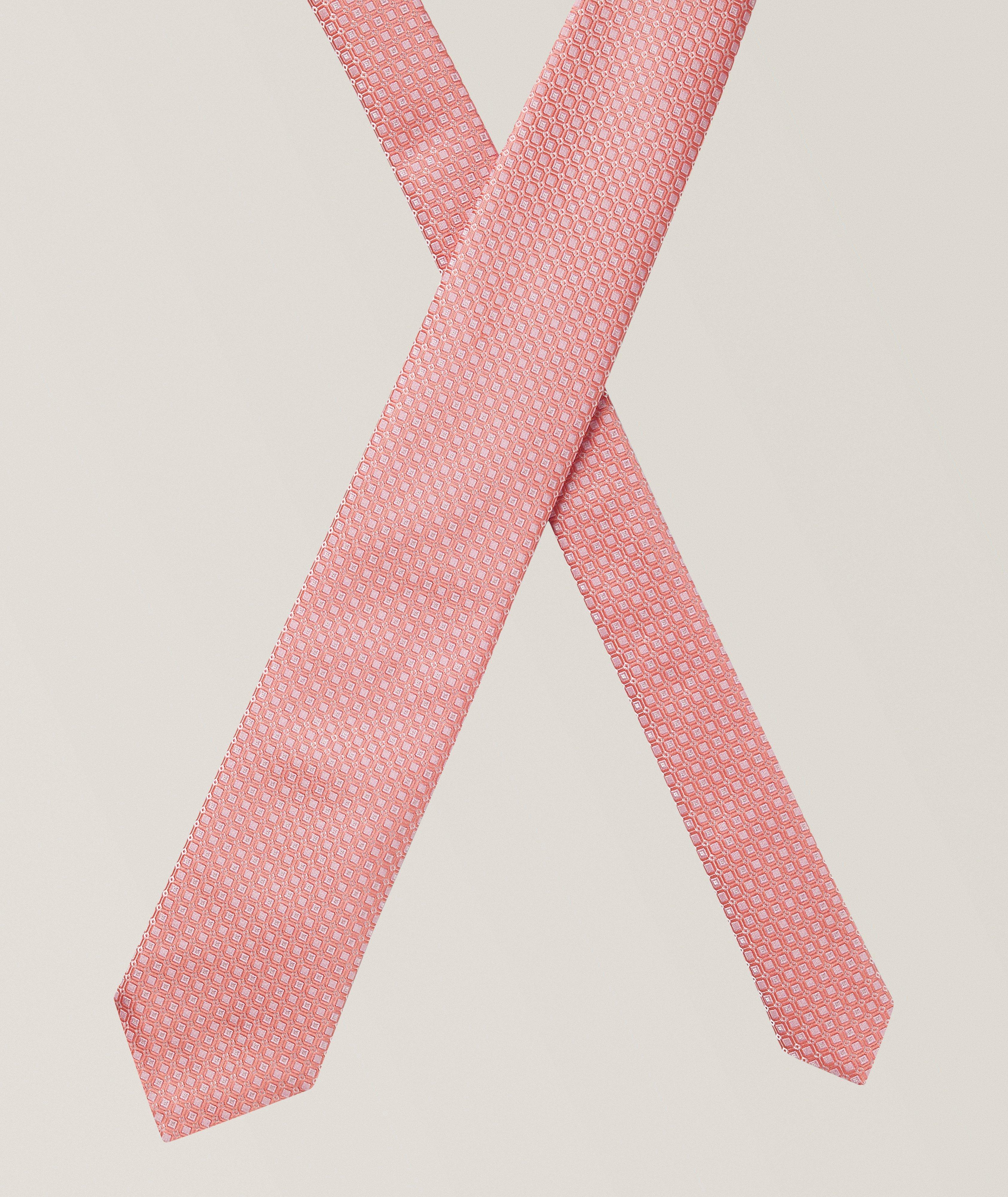 Jacquard Square Silk-Blend Tie  image 2