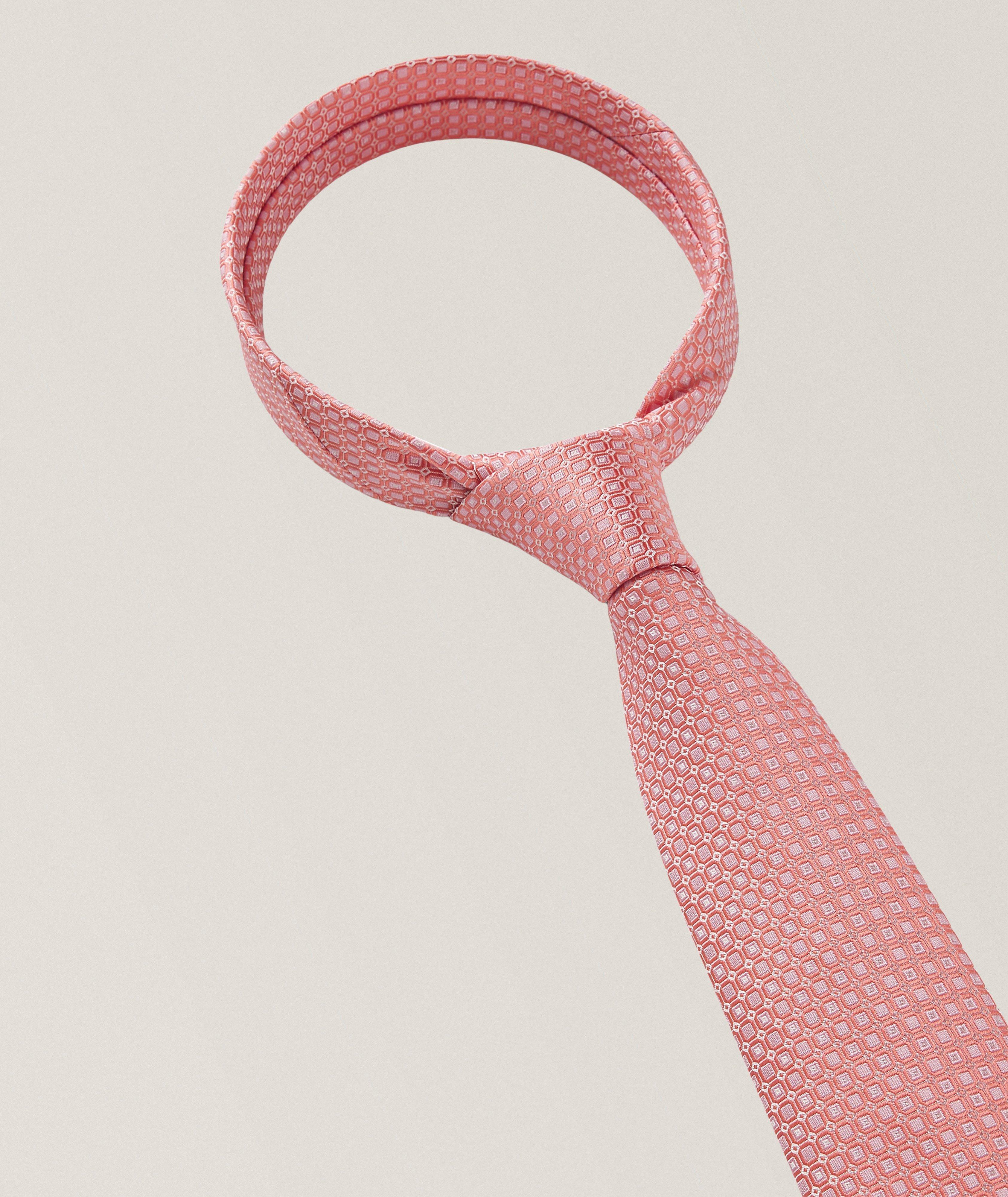Jacquard Square Silk-Blend Tie  image 4
