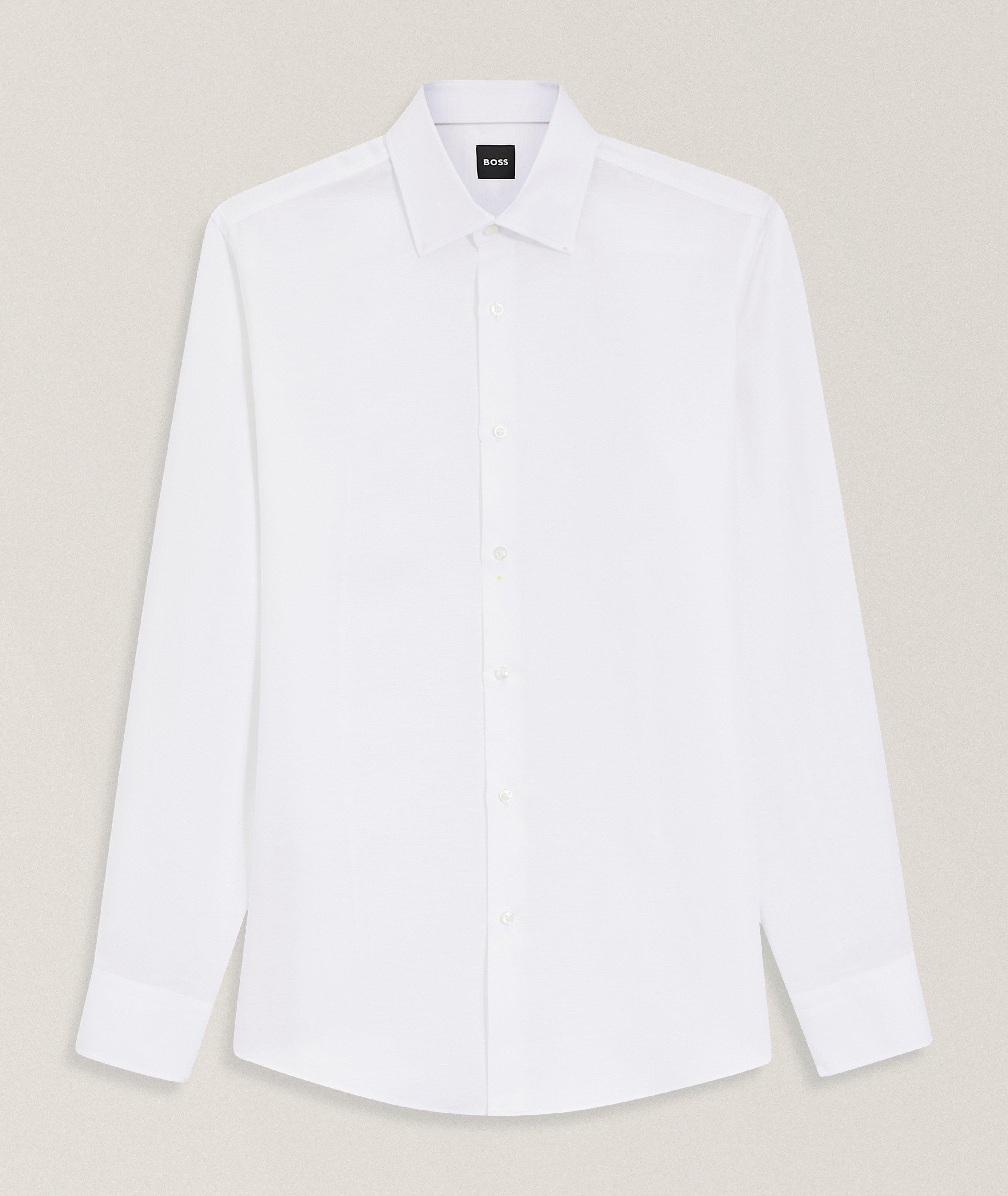 Hank Linen-Blend Twill Dress Shirt image 0