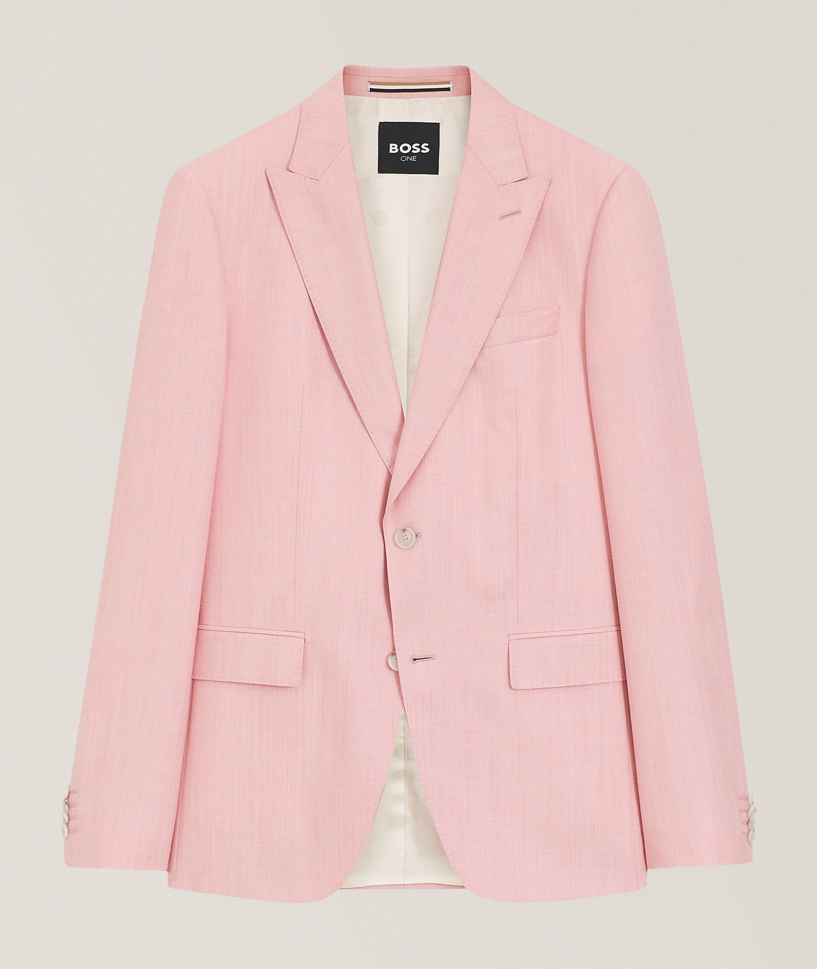 BOSS Wool-Silk-Linen Suit Jacket