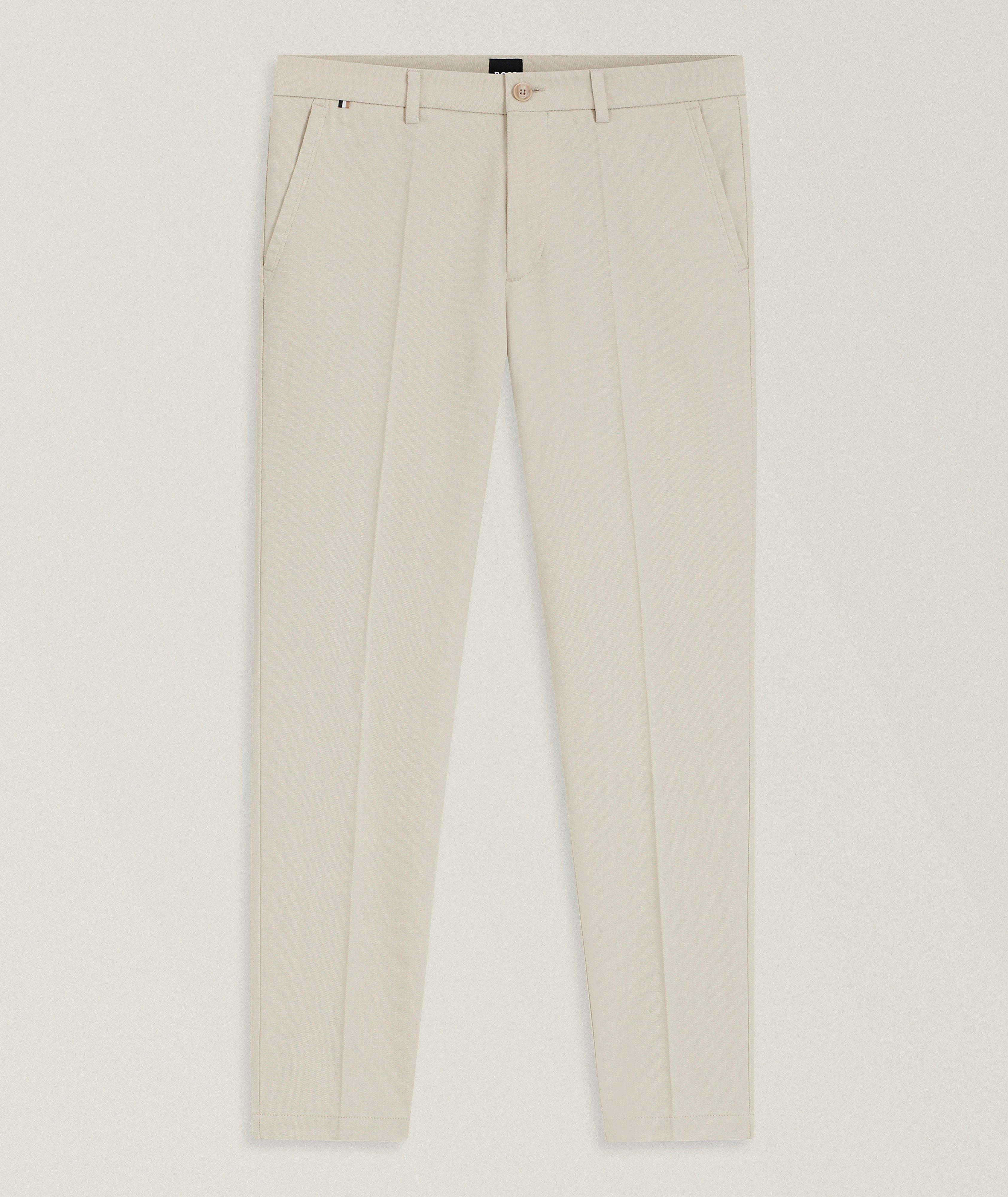 BOSS Kaiton1 Stretch-Cotton Dobby Pants