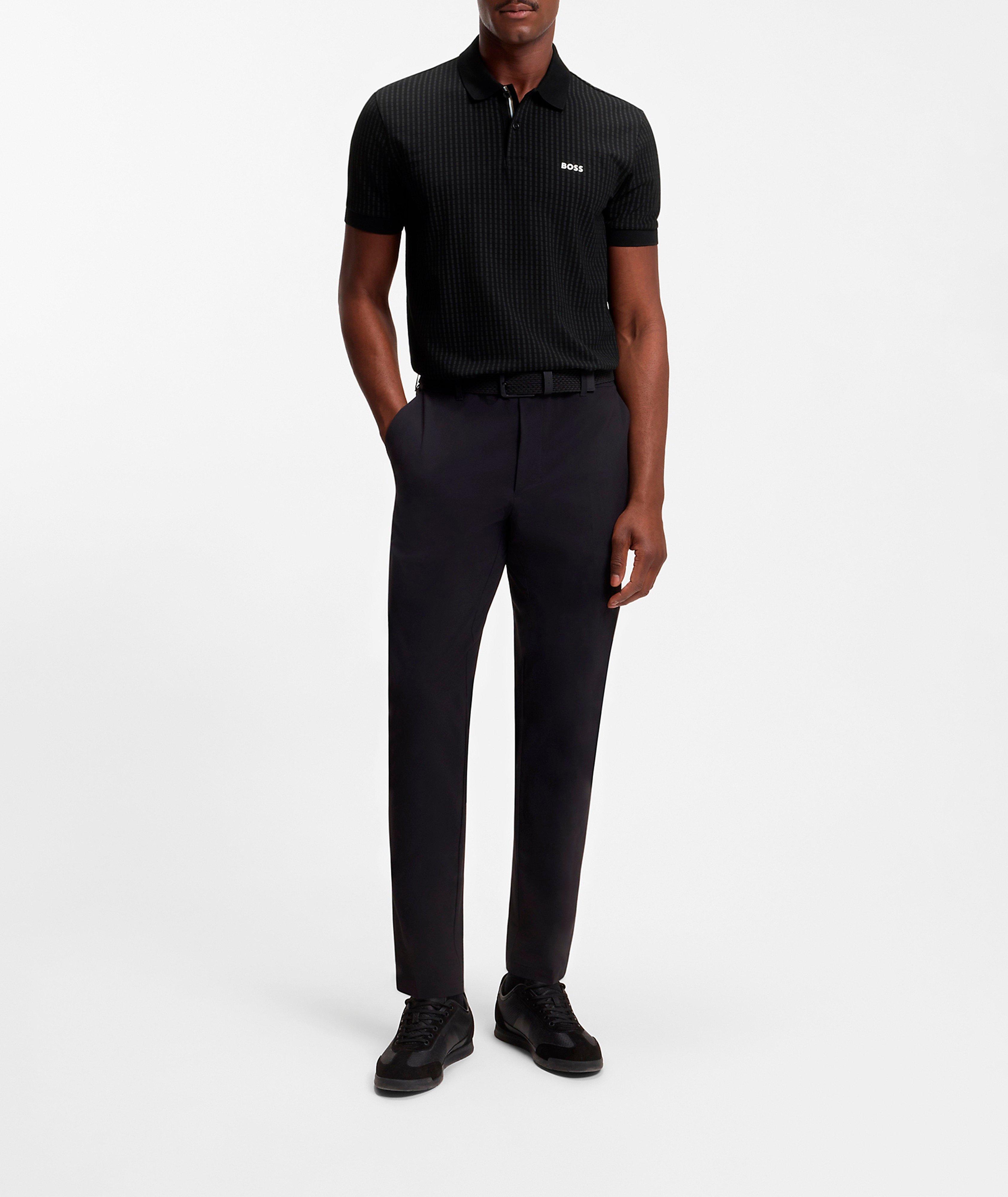 Geometric-Print Cotton Piqué Polo   image 4