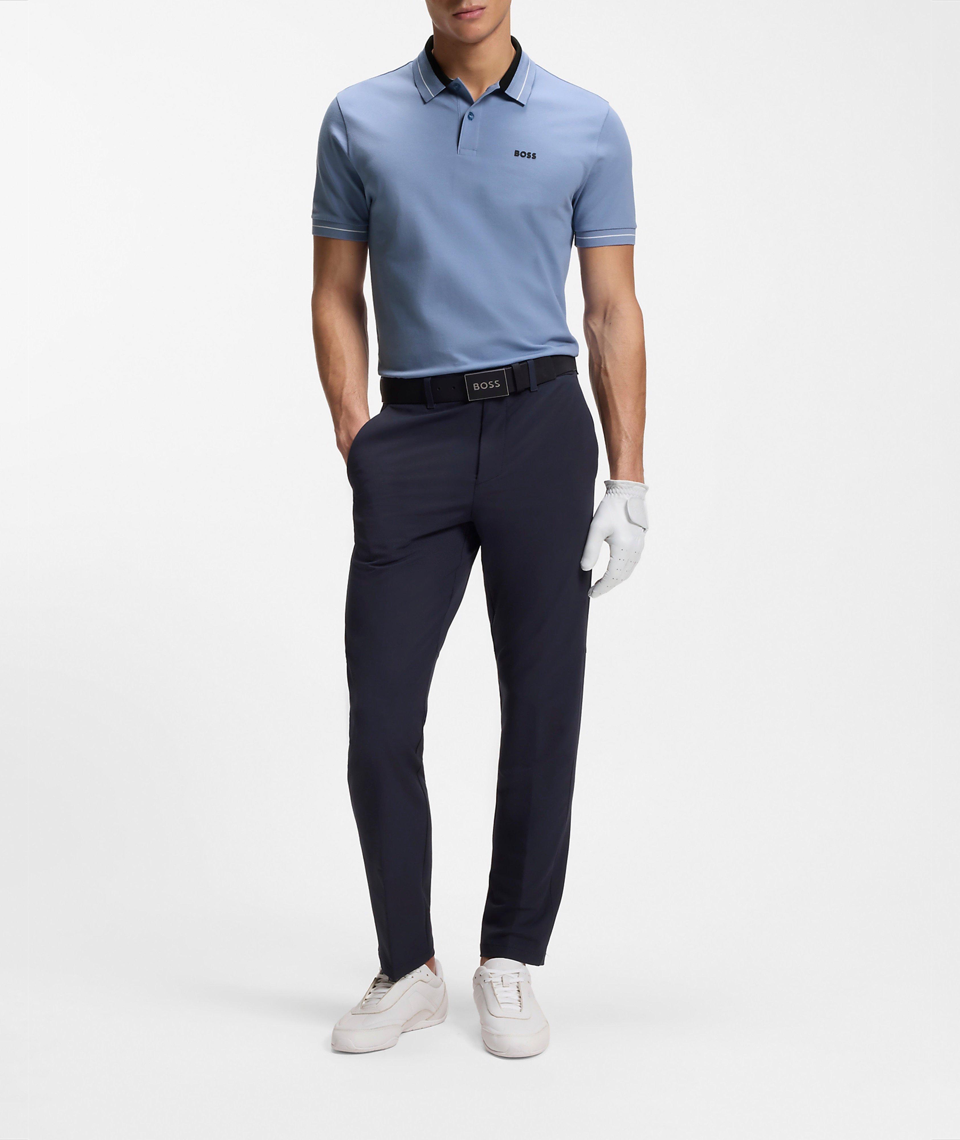 Striped-Trim Stretch-Cotton Polo image 4