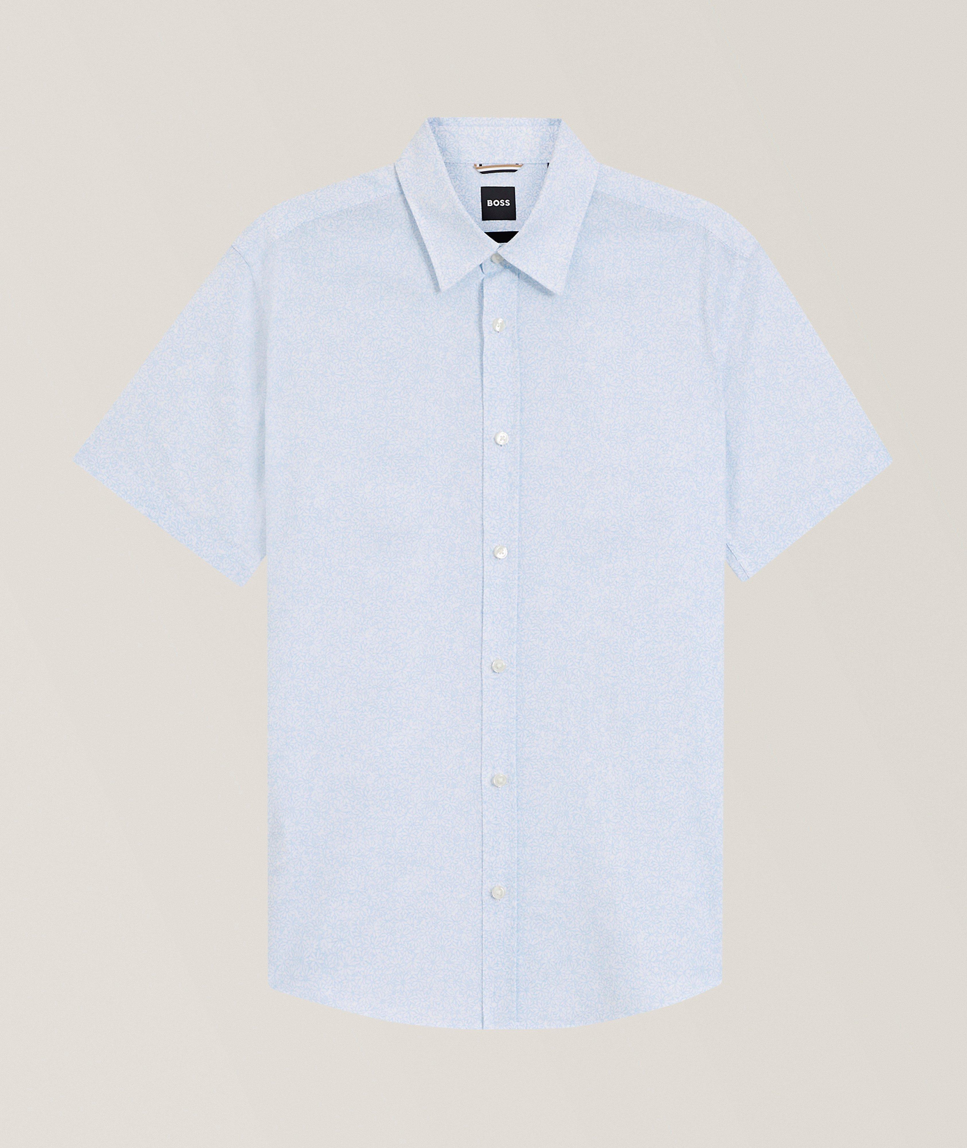 Floral-Print Stretch-Linen Shirt image 0