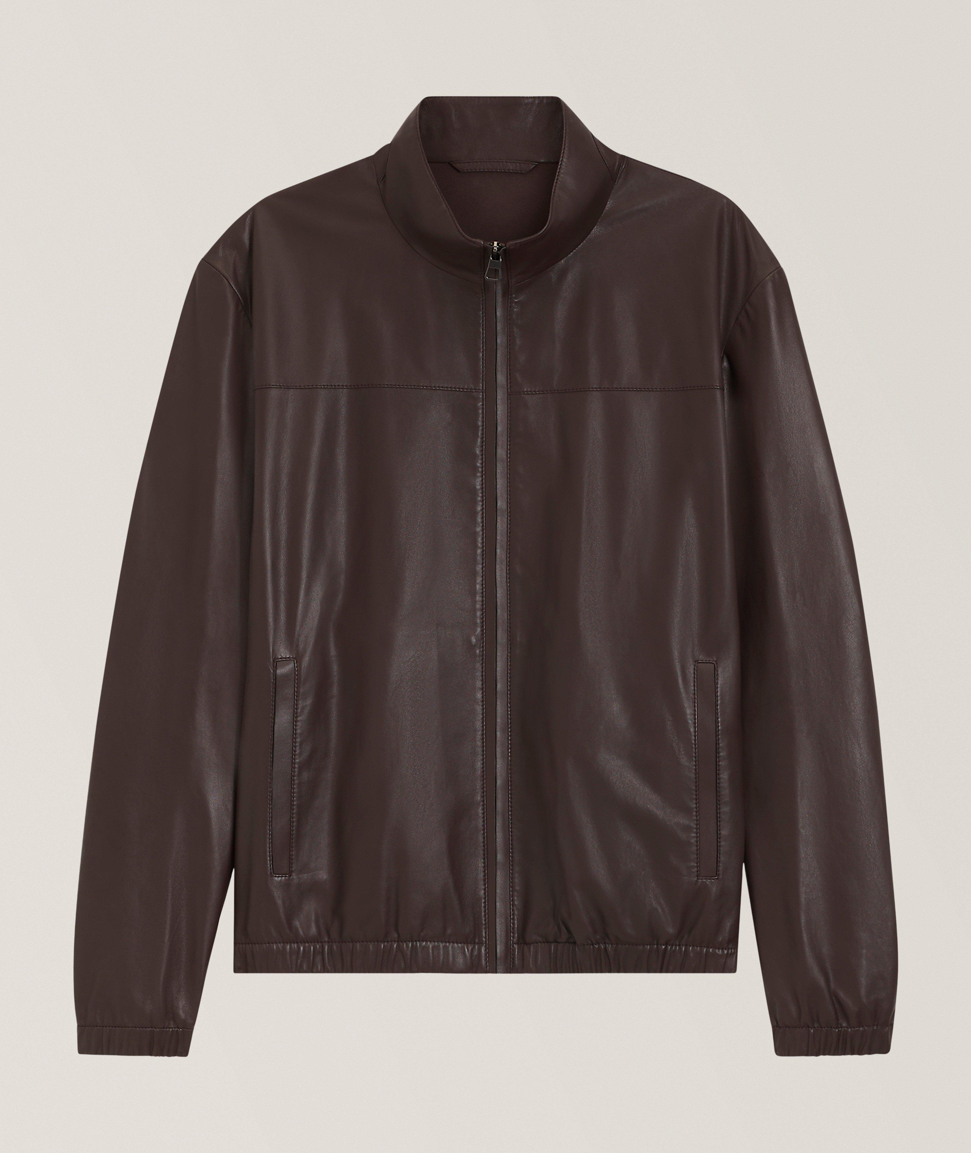 BOSS BOSS BY BECKHAM Nappa Leather Jacket